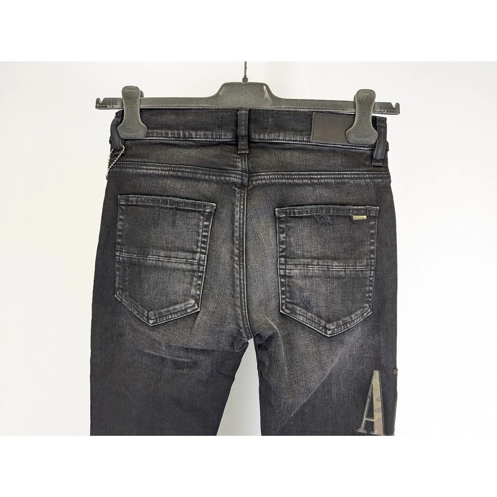 Amiri o1rshd1 Q:2 / Core Applique Jean in Aged Black Size US 33 - 19 Thumbnail