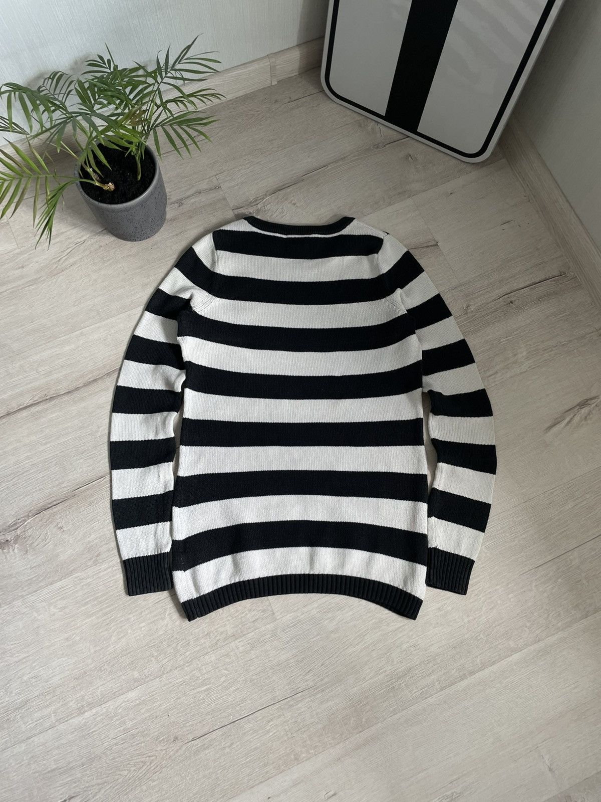 Lacoste Vintage Y2k Lacoste Striped Black/White Knitwear longsleeve Size S / US 4 / IT 40 - 2 Thumbnail