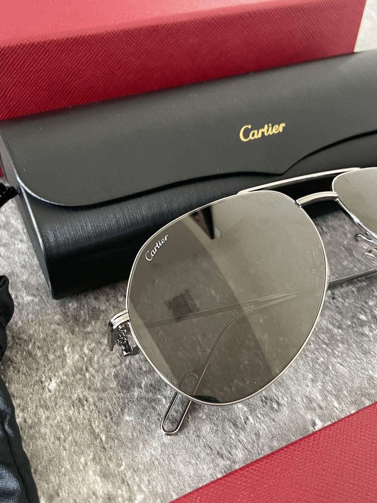 Cartier CT0110S Metal Aviators Size ONE SIZE - 4 Thumbnail