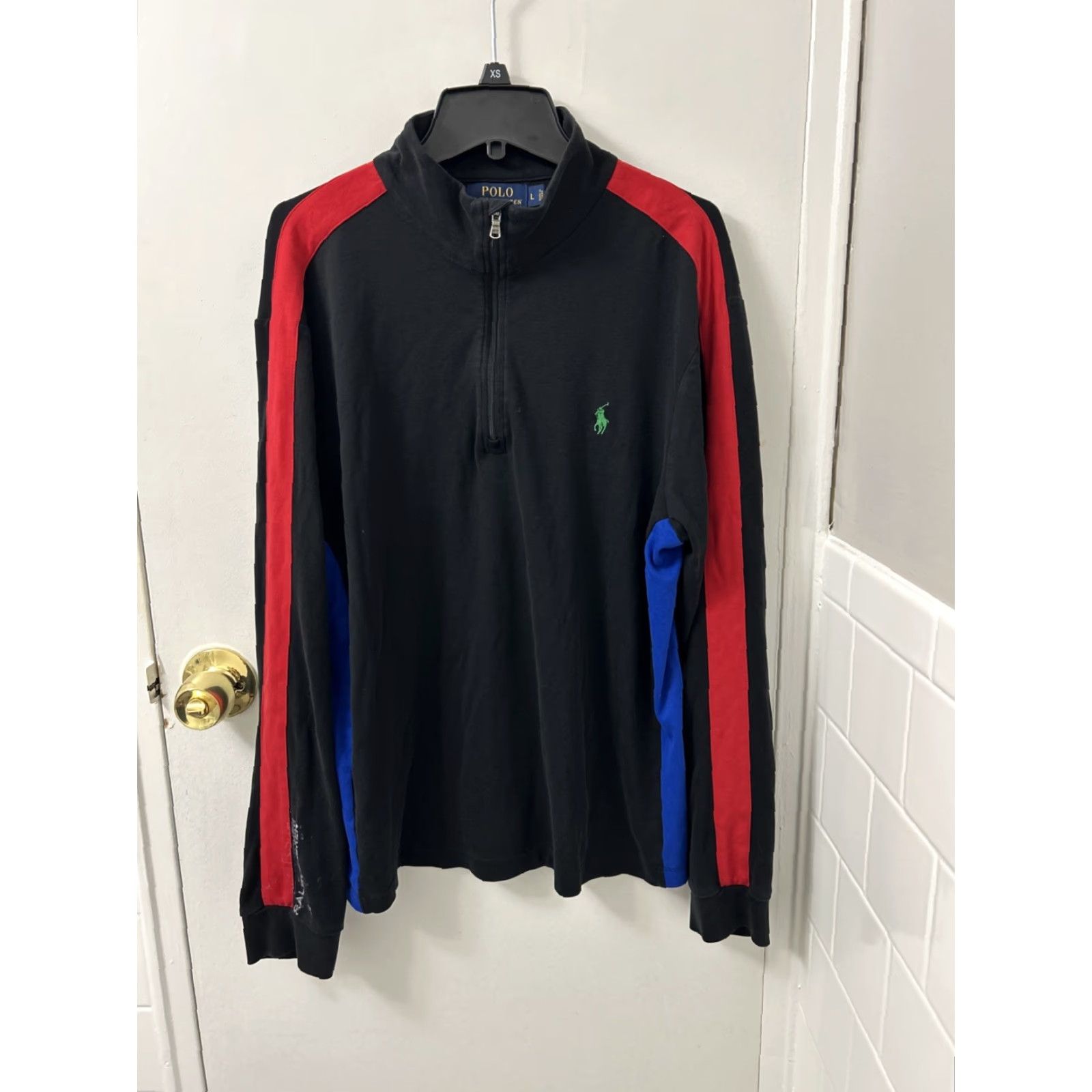 Polo Ralph Lauren Polo Ralph Lauren 1/4 Zip Mens L Black Pullover Sport Sweater Size US L / EU 52-54 / 3 - 2 Thumbnail