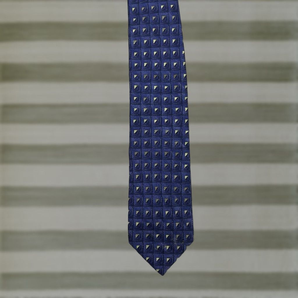 Ermenegildo Zegna Ermenegildo Zegna Neck Tie Silk Purple Geometric Made In Italy 58” Multicolor One Size Men Classic Tie Size ONE SIZE - 1 Thumbnail