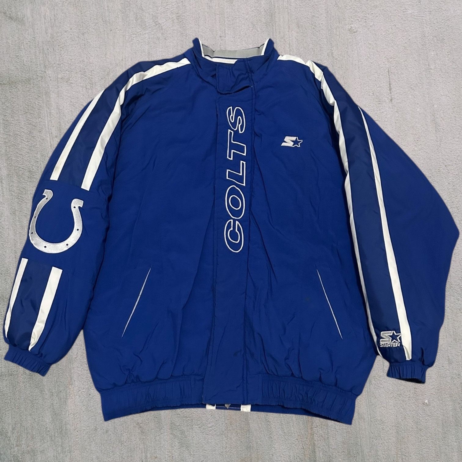 Starter Colts starter jacket pro line perfect condition vintage Size US XL / EU 56 / 4 - 1 Thumbnail