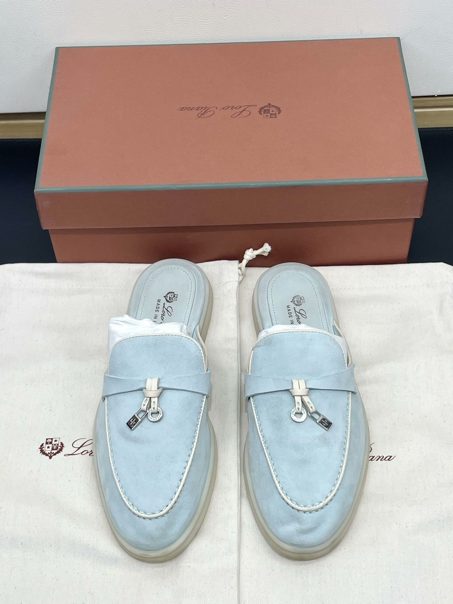 Loro Piana Loro Piana Blue Mule Loafers Size US 6 / IT 36 - 1 Thumbnail