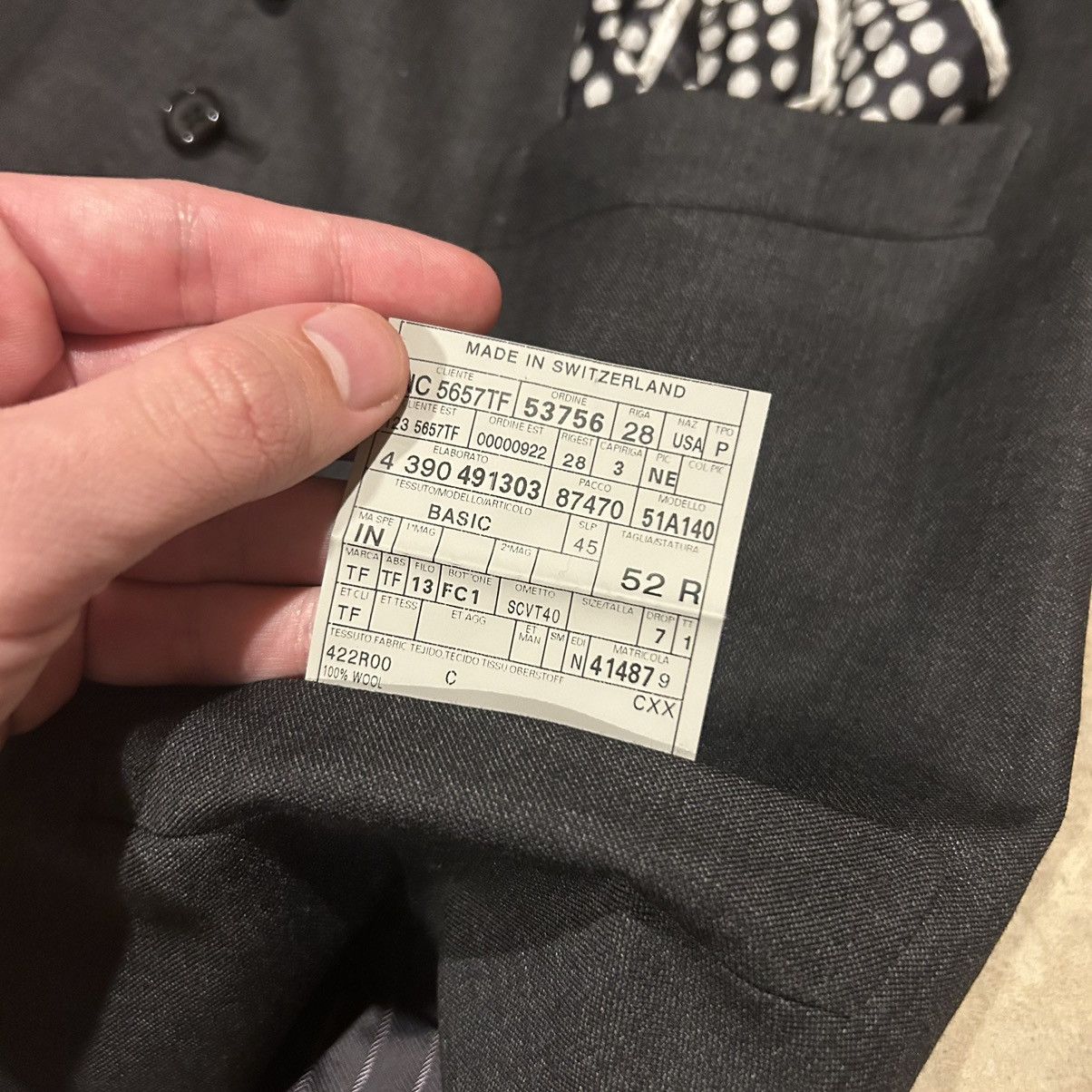 Tom Ford 100% Wool Waist Coat Vest with Silk Hankerchief