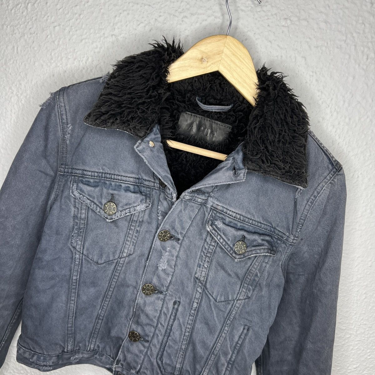 Acne Studios × Designer Acne Studios Denim Sherpa Jacket Navy If Six Was Nine Style Size S / US 4 / IT 40 - 4 Thumbnail
