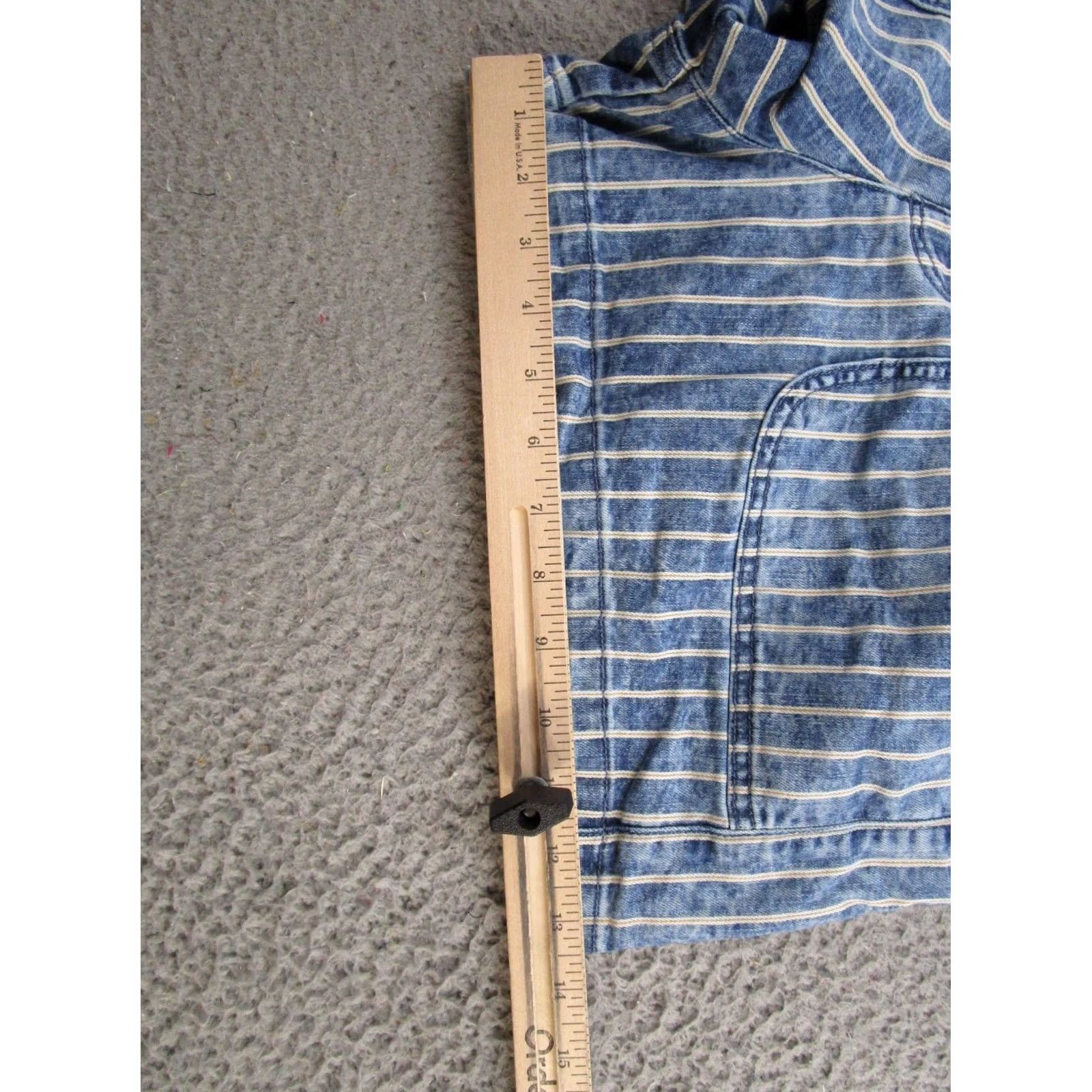 American Eagle Outfitters American Eagle Outfitters Blue Striped High Rise Mom Shorts Womens Size 14 Belted Cotton Denim Shorts Woman 14 Vintage: No Womens Size 36" / US 14 / IT 50 - 7 Thumbnail