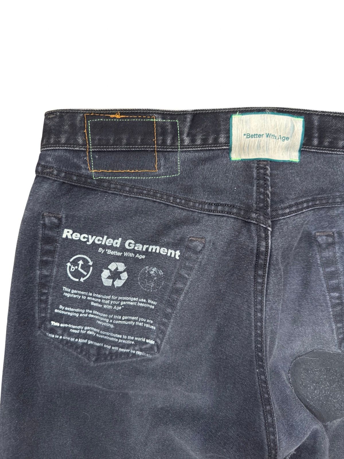 Better With Age BETTER WITH AGE DERBY PLEATED DENIM "BLACK" Size US 35 - 9 Thumbnail