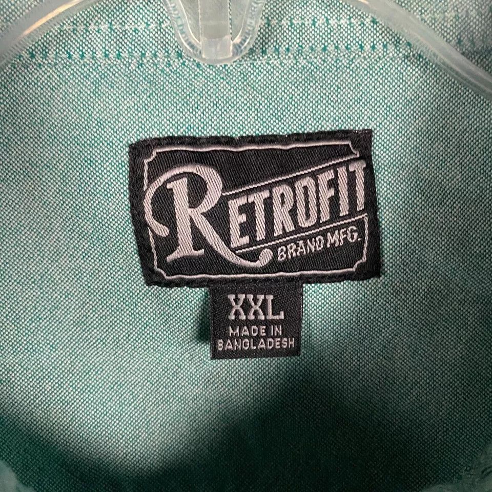 Retrofit Retrofit Button Down Shirt Men's 2XL 100% Cotton Adults Size US XXL / EU 58 / 5 - 3 Thumbnail
