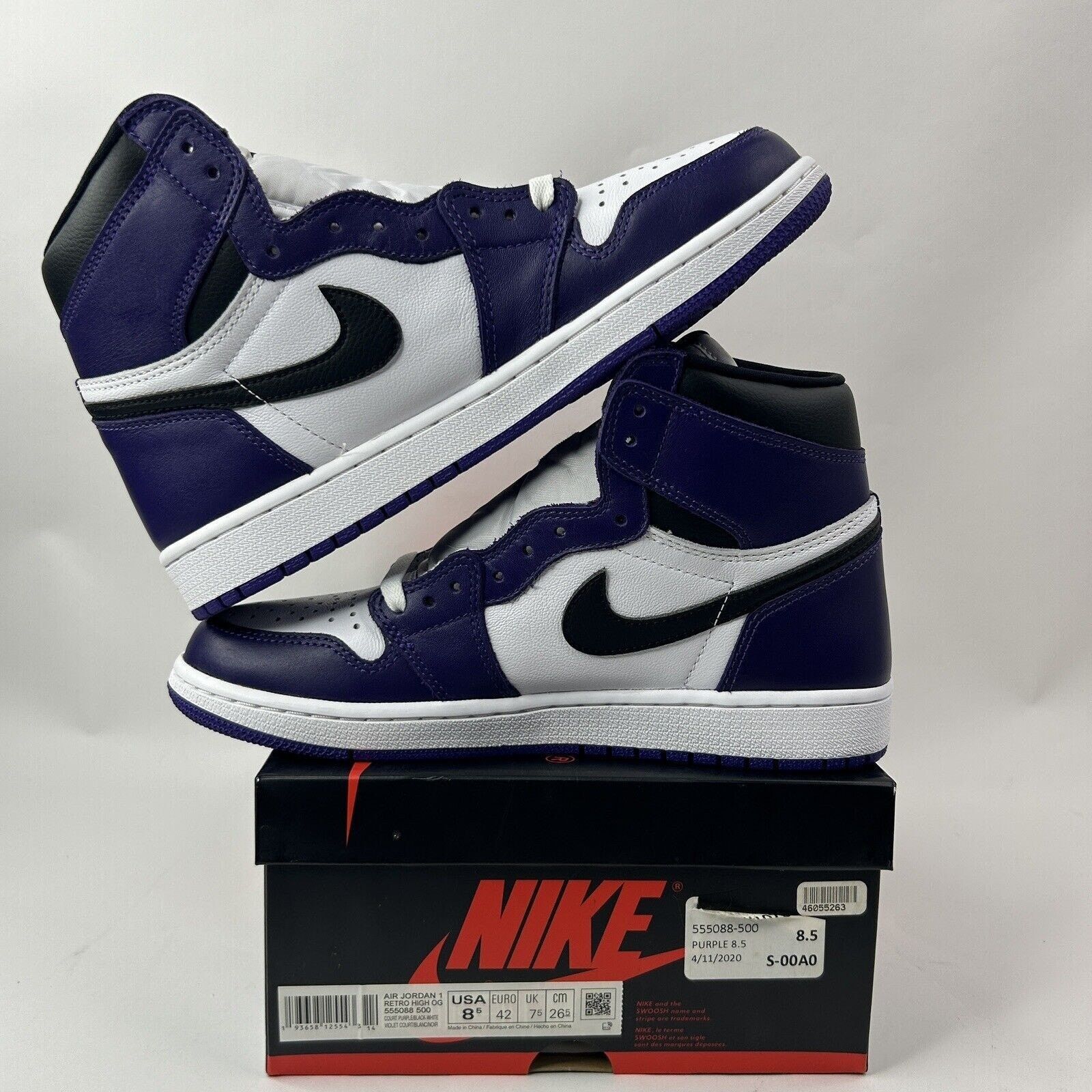 Nike Nike Shoes Air Jordan 1 Retro High OG “Court Purple 2.0” Size US 8.5 / EU 41-42 - 3 Thumbnail