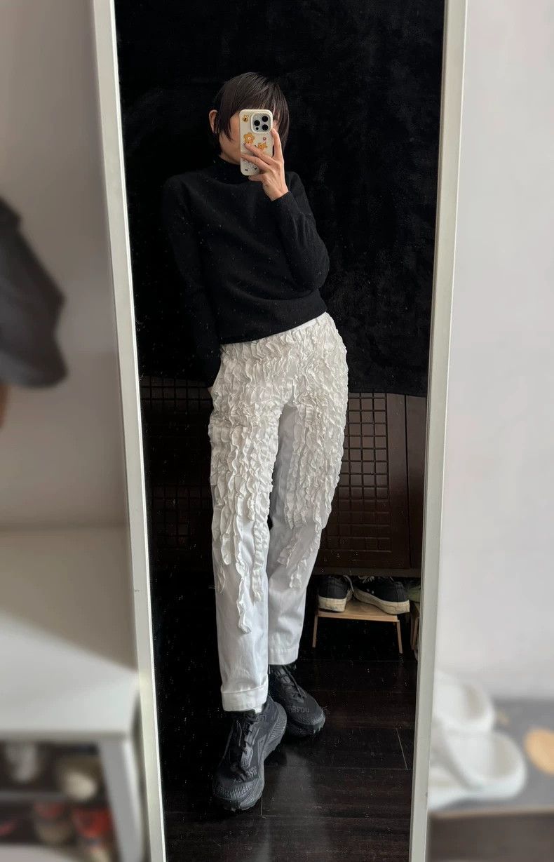 Comme des Garcons Comme Des Garcons size XS Lace white jeans Size 23" - 6 Thumbnail