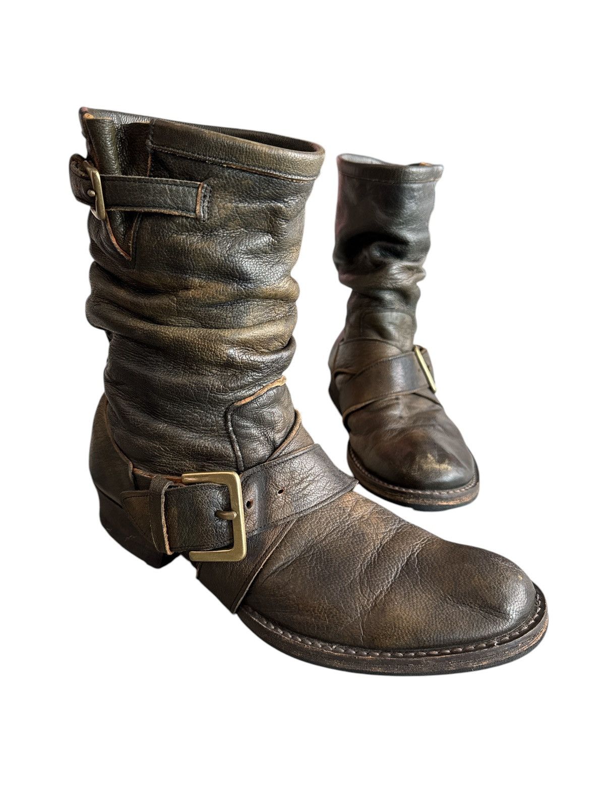 Japanese Brand WHOOP DE DOO ANKLE BIKER BOOTS SHOES Size US 7 / EU 40 - 4 Thumbnail