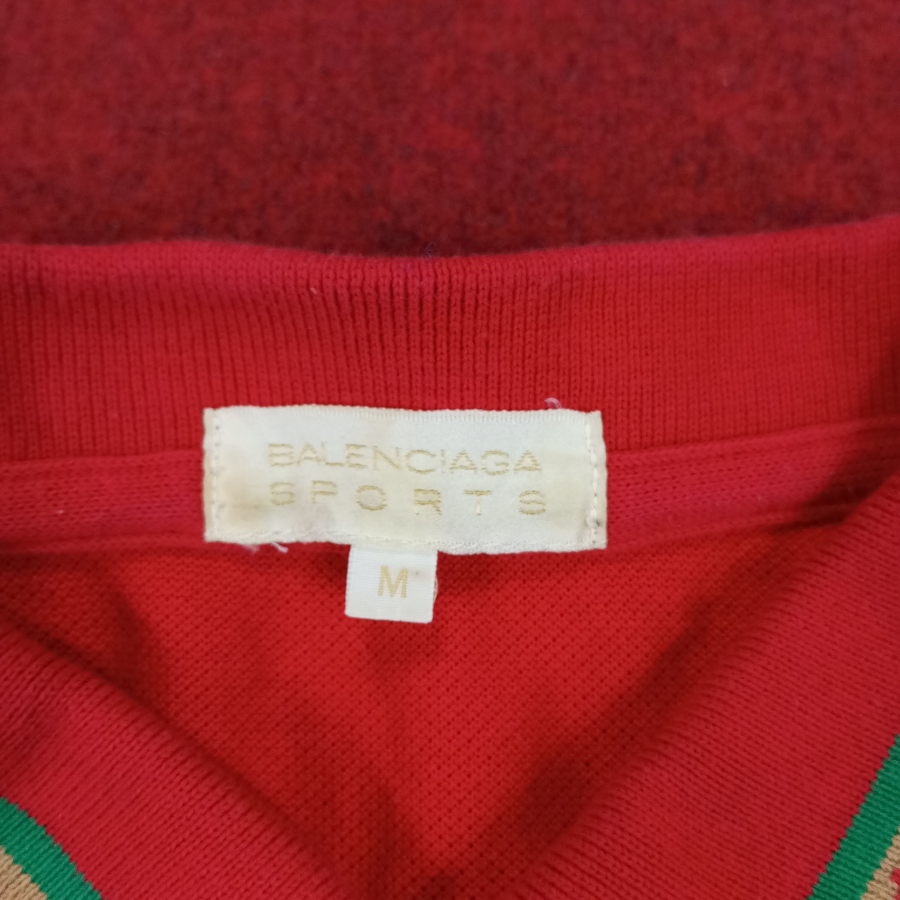 Balenciaga × Vintage Balenciaga Sports Spellout Collar Design Polos Size US S / EU 44-46 / 1 - 7 Thumbnail