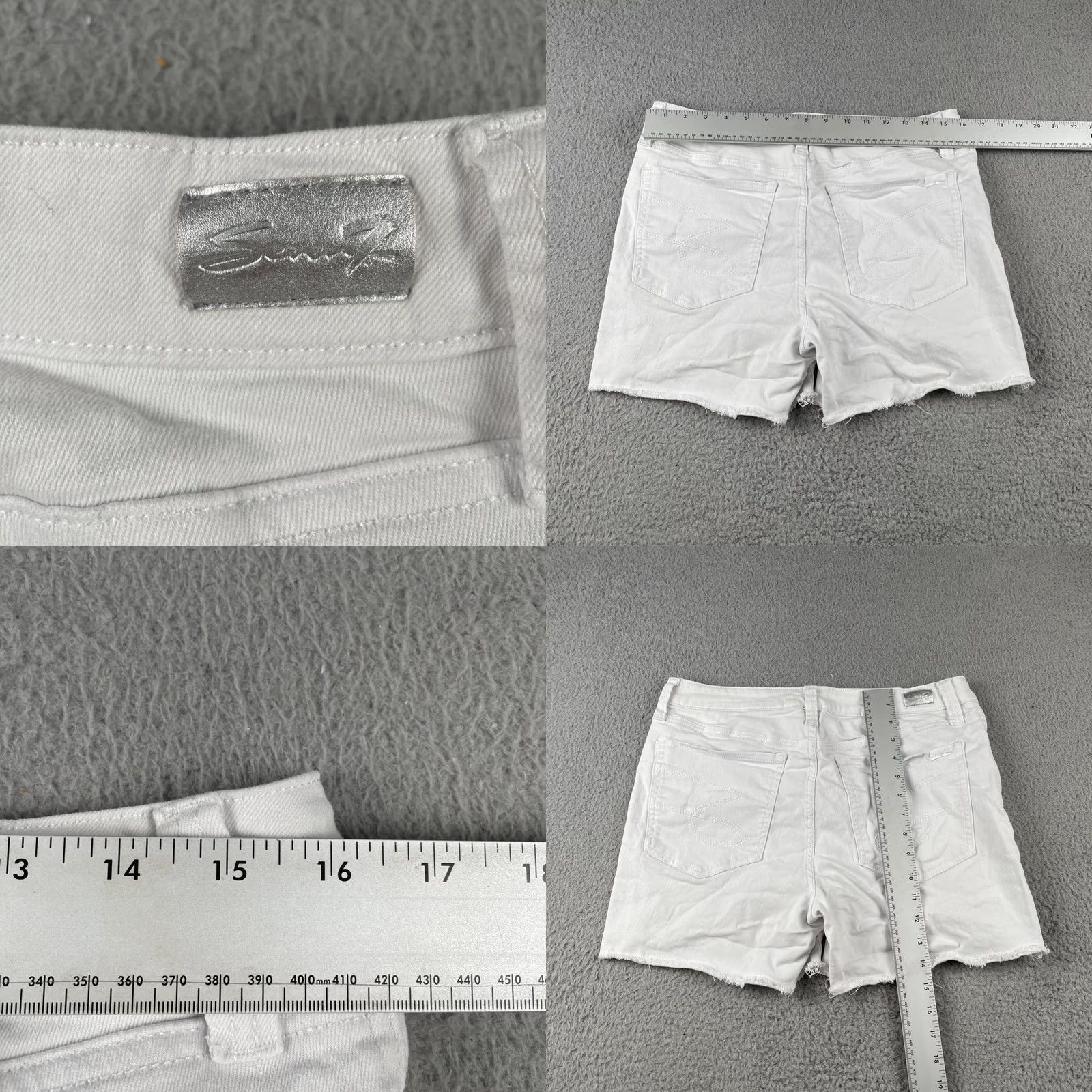 Vintage Seven7 Jeans Weekend Shorts Women’s Size 12 White Logo EUC Short Cut-Off 4 Inch Inseam Mens? Size 34" / US 12 / IT 48 - 9 Thumbnail