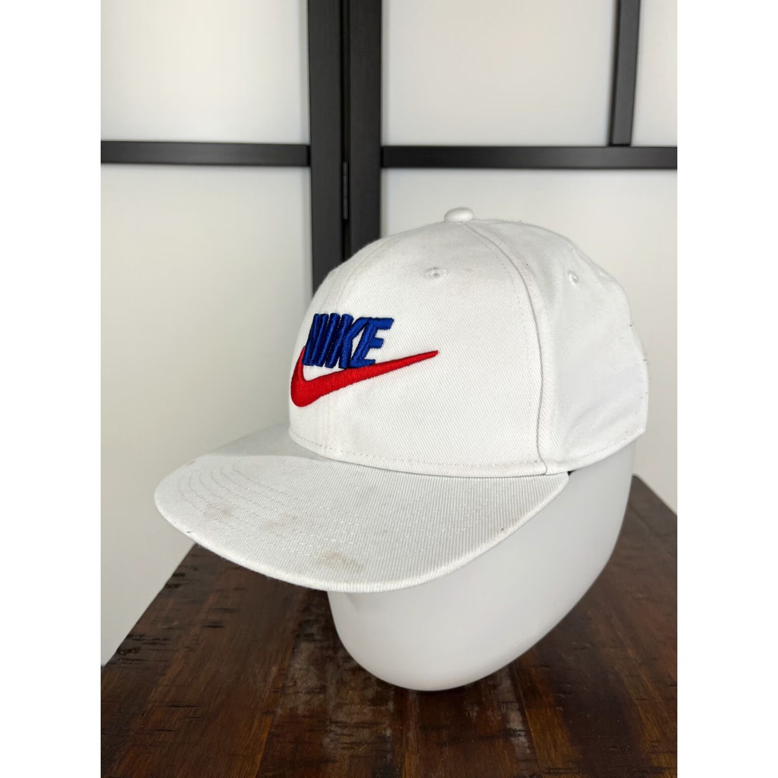 Nike Nike Hat Cap Snap Back One Size White Pro Dri-Fit Cotton Twill Polyester Size ONE SIZE - 4 Thumbnail