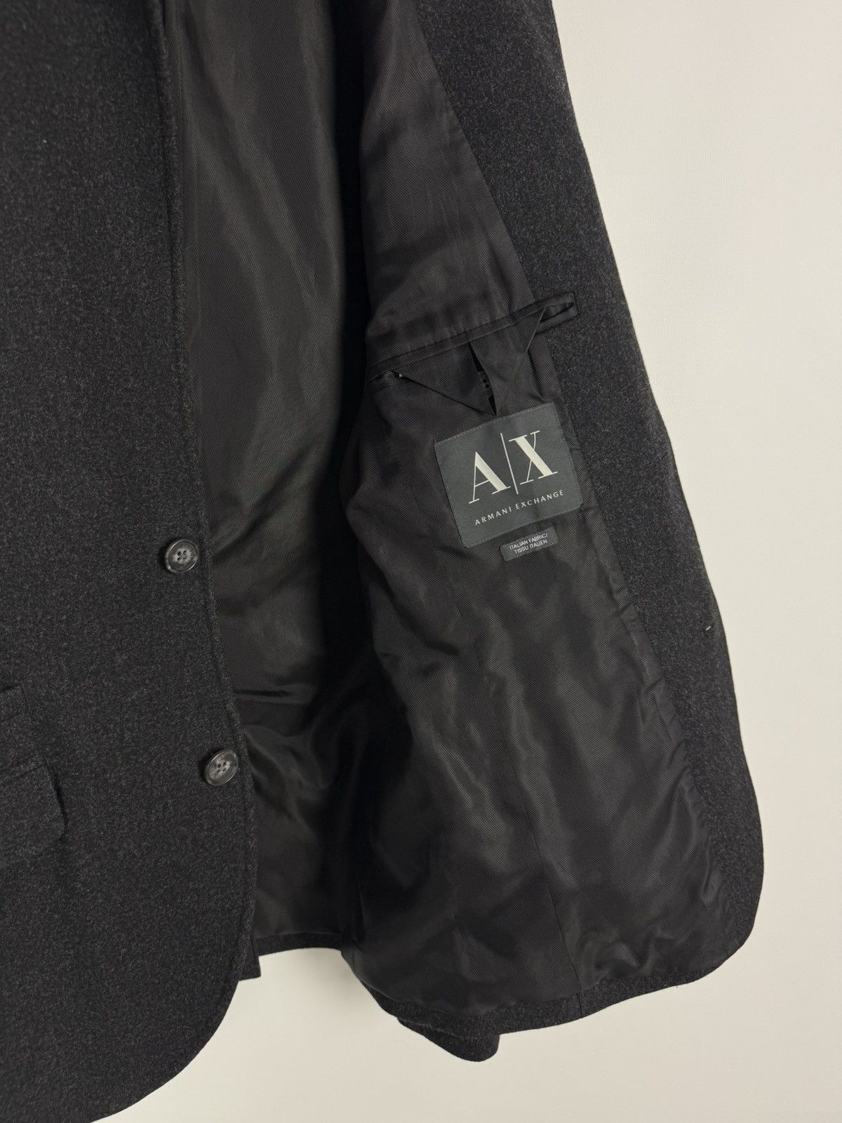 Armani Exchange Armani Exchange Wool Blend Leather Collar Blazer Jacket Size US S / EU 44-46 / 1 - 13 Thumbnail