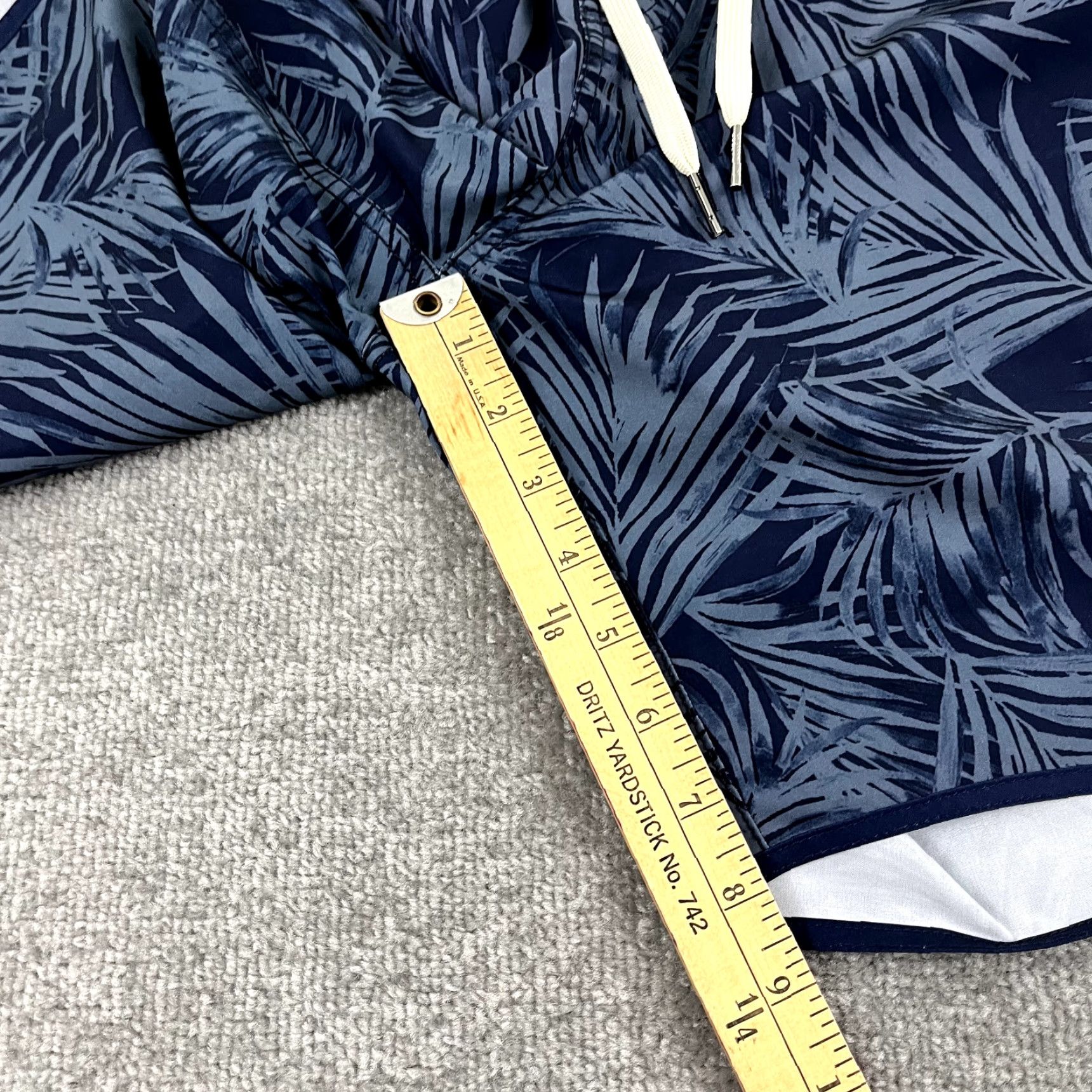 Vintage FAIR HARBOR Shorts Mens XL 8" Lined Blue Floral Hawaiian Hybrid Swimming Run Athletic Casual Pockets Breathable Woven Size US 36 / EU 52 - 4 Thumbnail