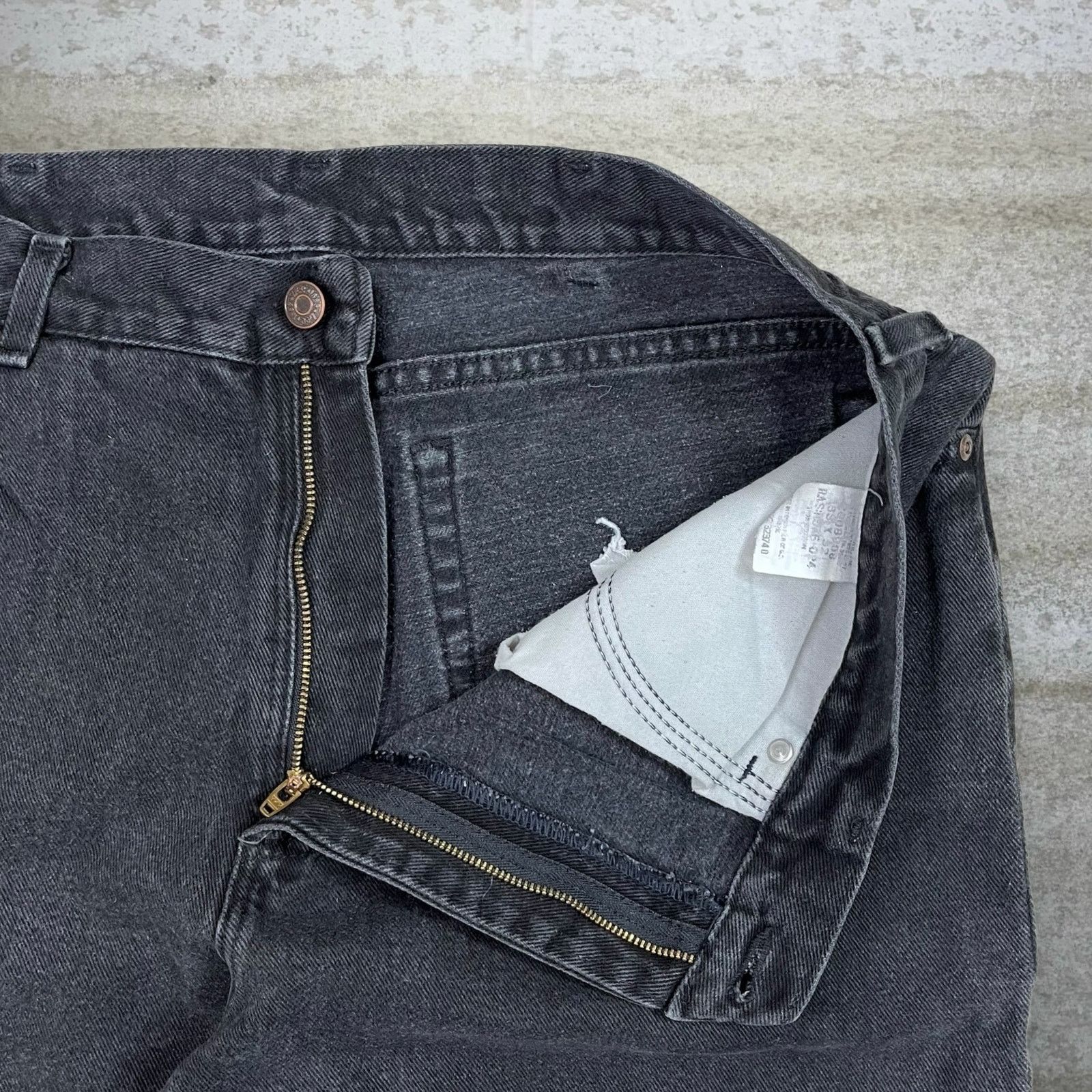 Lee Vintage 90s Lee MR Jeans 38x32 Relaxed Fit Jet Black Wash Size US 38 / EU 54 - 5 Thumbnail