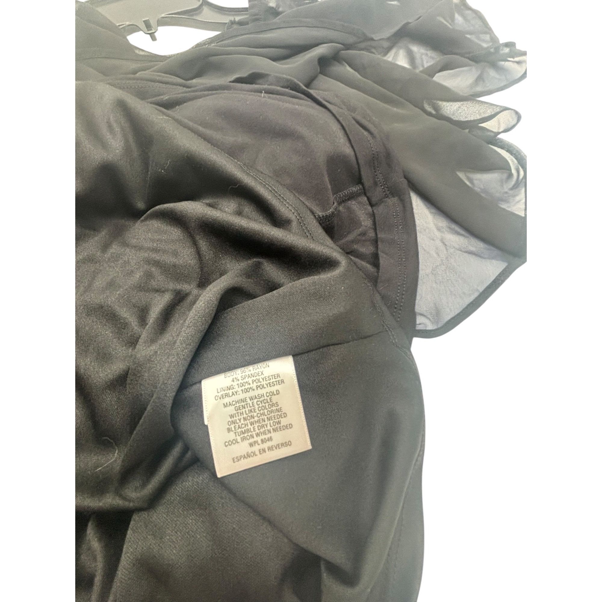 Other Thalia Sodi Chiffon Popover Dress, Black, Sz. S Size S / US 4 / IT 40 - 13 Thumbnail