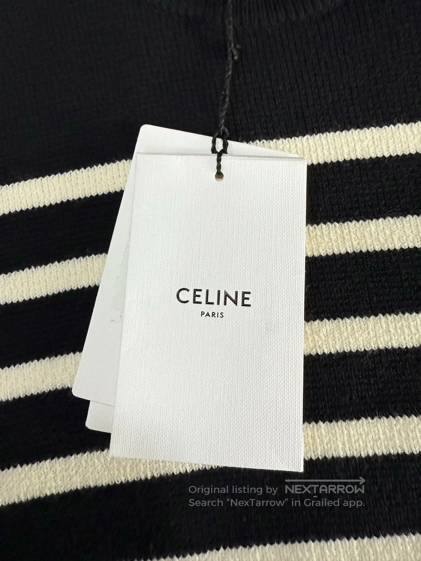 Celine Celine Black Striped Knit Long Sleeve. Size S / US 4 / IT 40 - 6 Thumbnail