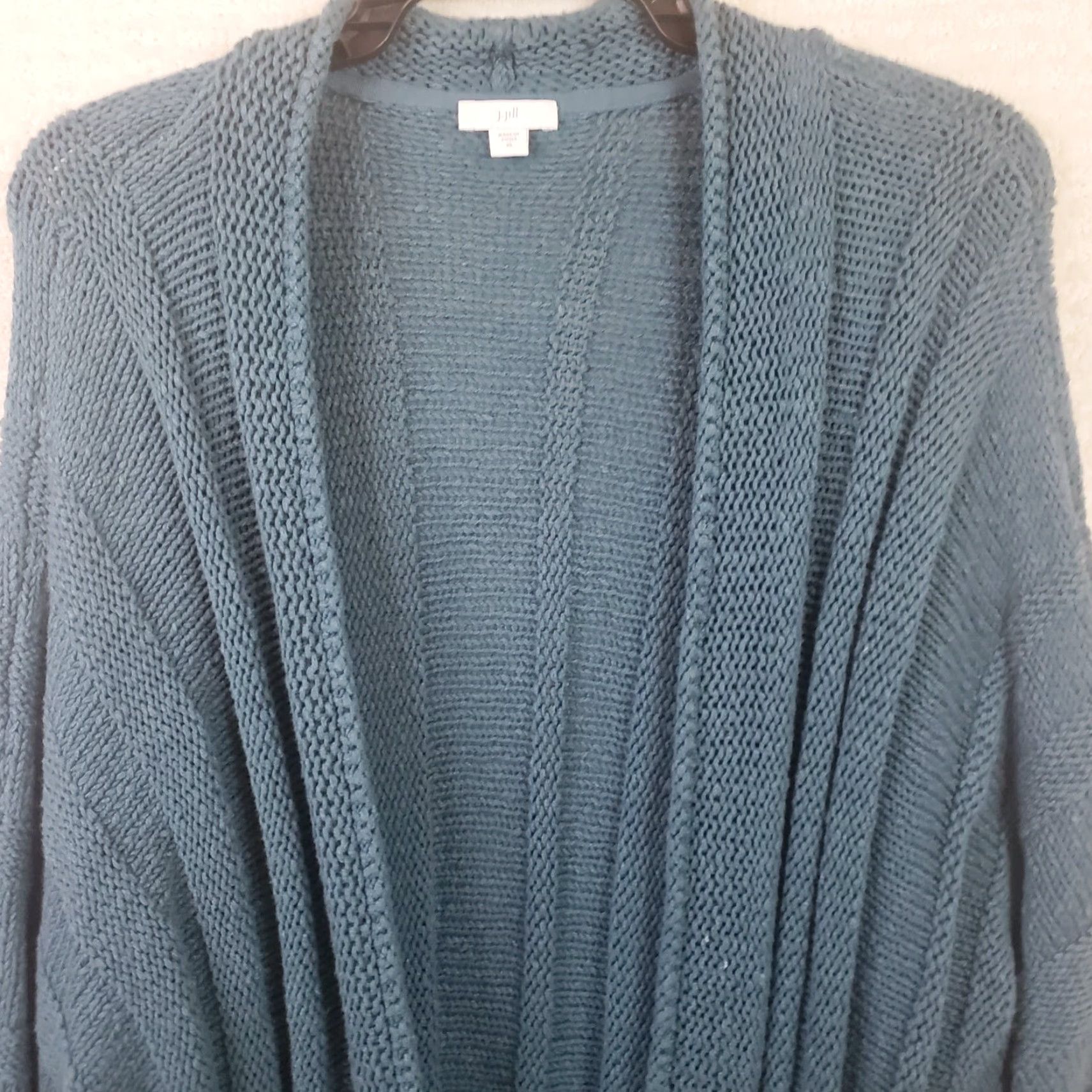 J. Jill J. Jill Cardigan Sweater Open Front No Buttons Women's XL Green Knit Open Front Cardigan Processing? Size XL / US 12-14 / IT 48-50 - 3 Thumbnail