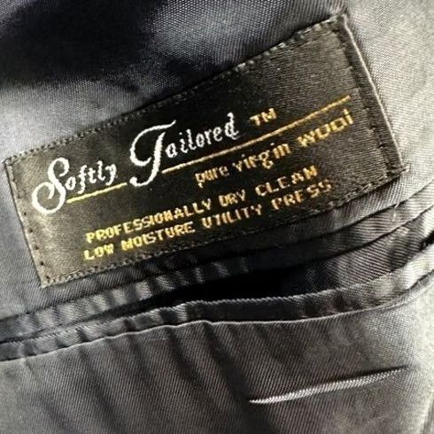 Hart Schaffner Marx Hart Schaffner Marx Wool Blazer Men 43R Navy 2 Button Sport Coat Suit Grey Size 46R - 7 Thumbnail
