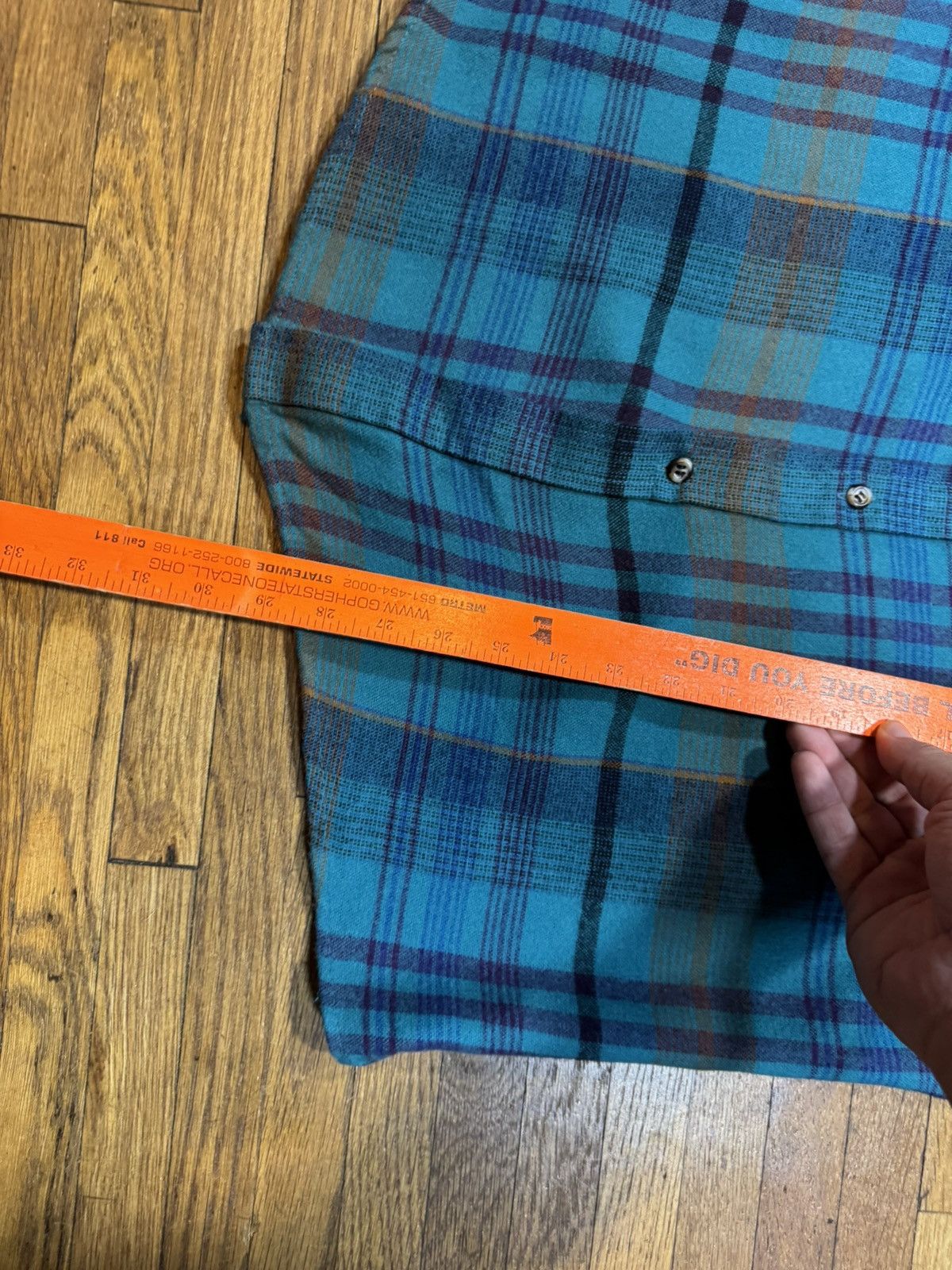 Vintage Vintage 90s Blue Flannel Size US L / EU 52-54 / 3 - 5 Thumbnail