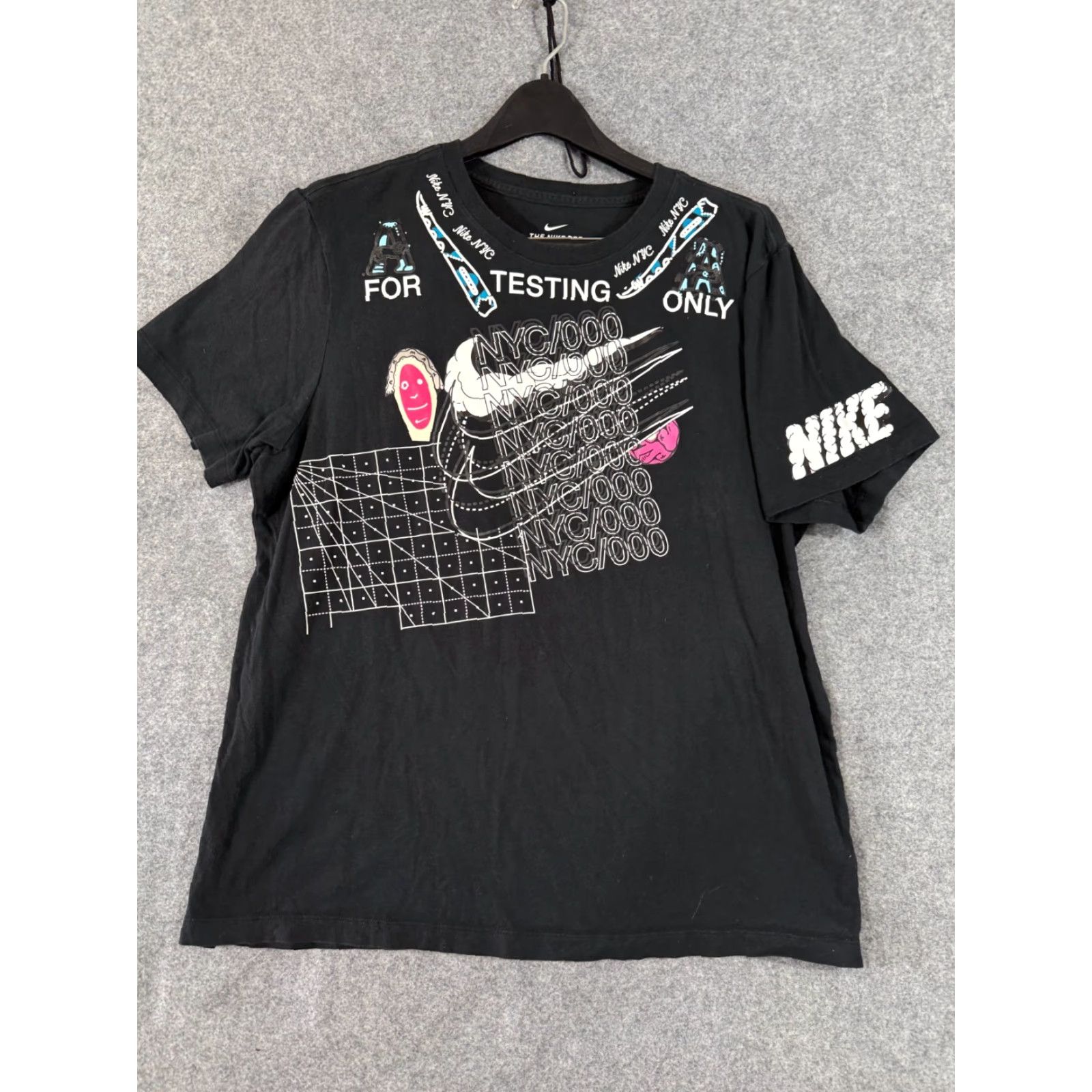 Nike VINTAGE Nike T-Shirt Mens XL Black House Of Innovation NYC Graphic Print Short Sleeve Size US XL / EU 56 / 4 - 3 Thumbnail