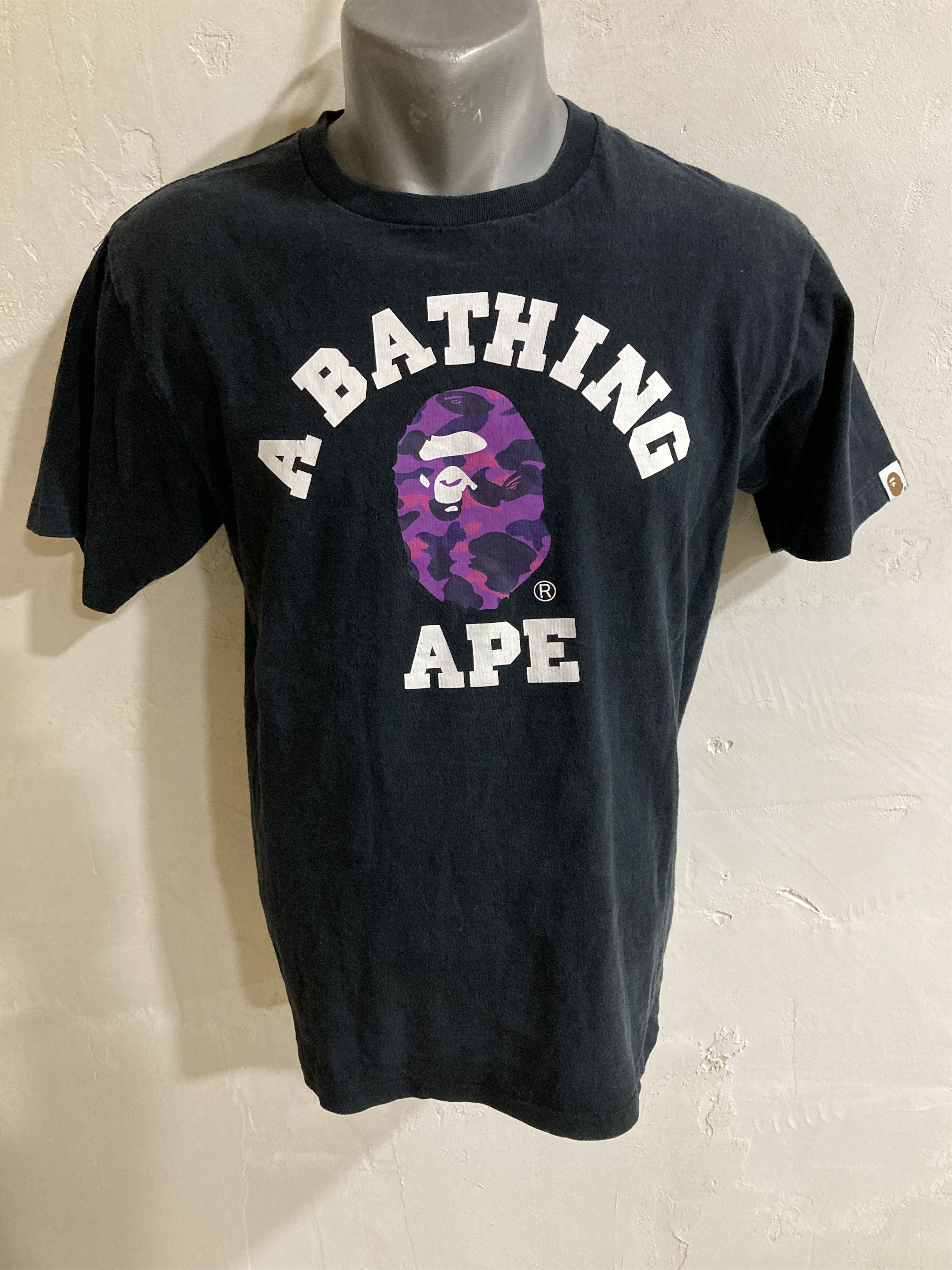 Bape 'A BATHING APE' Big Face Camo College Tee
