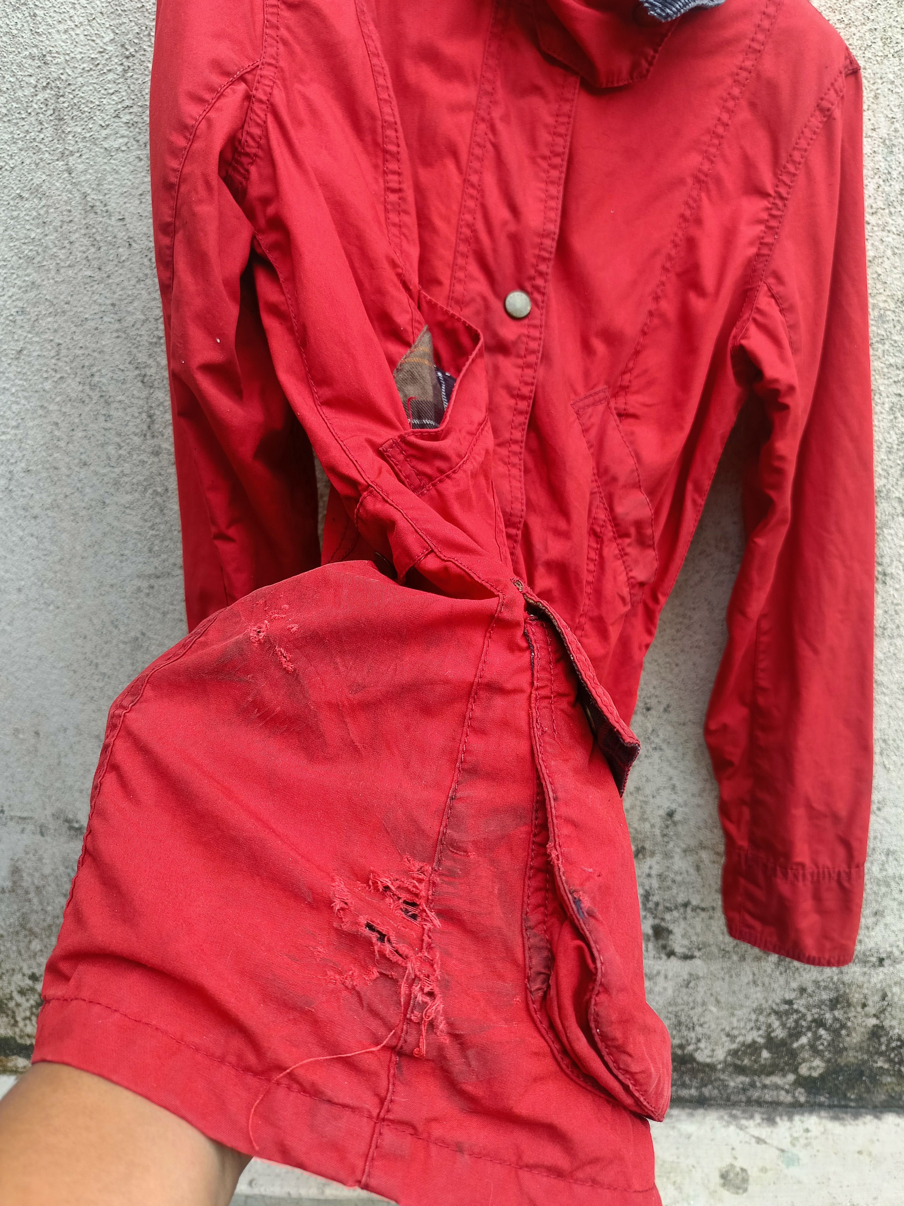 Barbour Barbour Beadnell Jacket Womens UK 8 Red Wax Coat Size S / US 4 / IT 40 - 4 Thumbnail
