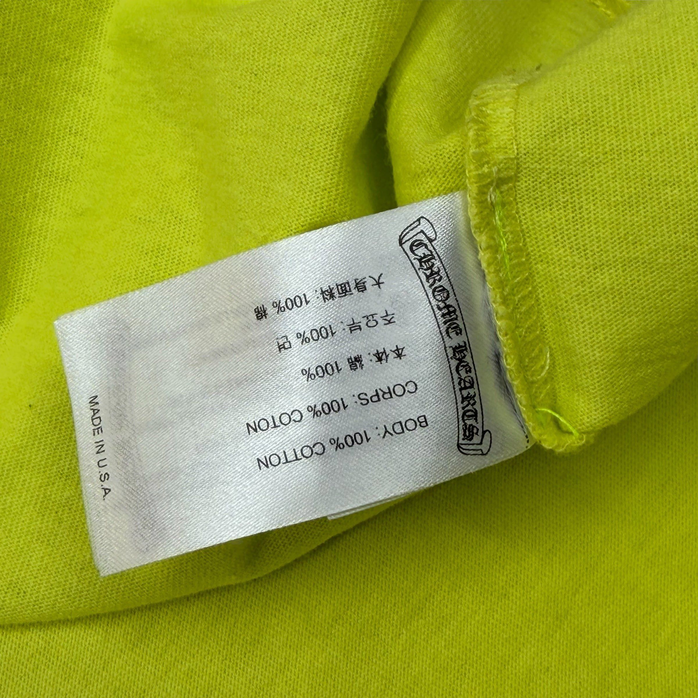 Chrome Hearts Chrome Hearts Matty Boy "Links" Neon Green Tee XXL Size US XXL / EU 58 / 5 - 5 Thumbnail