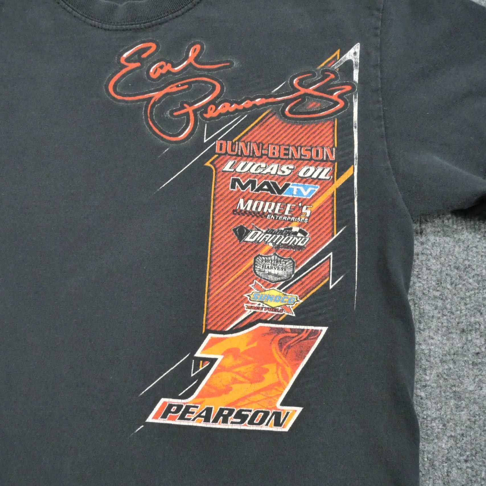 Gildan Gildan T Shirt Mens Small Black Motorsports Racing Cars Y2K Earl Pearson JR Size US S / EU 44-46 / 1 - 3 Thumbnail