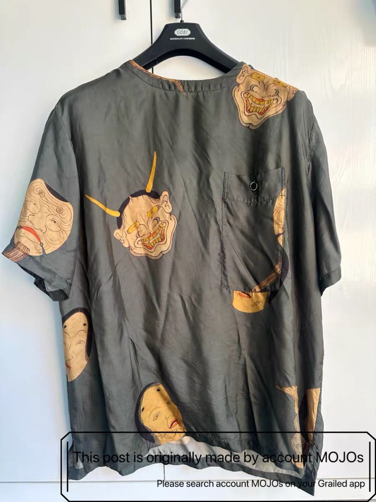 Uma Wang Sz M Uma Wang Ghost Mask Pattern Shirt mojos1613 Size US M / EU 48-50 / 2 - 1 Thumbnail
