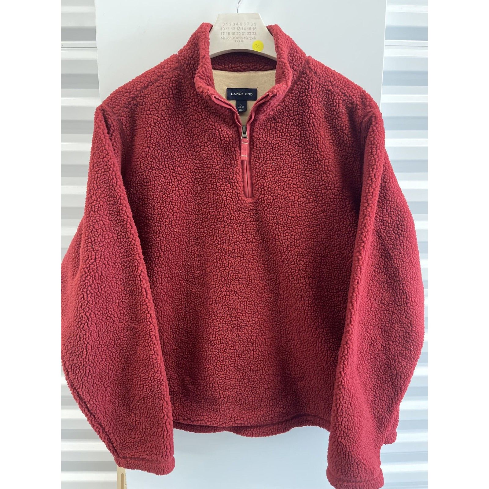 Lands' End VTG 90S Y2K RARE LANDS END 1/4 ZIP PULL OVER RED DEEP PILL S Size US L / EU 52-54 / 3 - 1 Thumbnail
