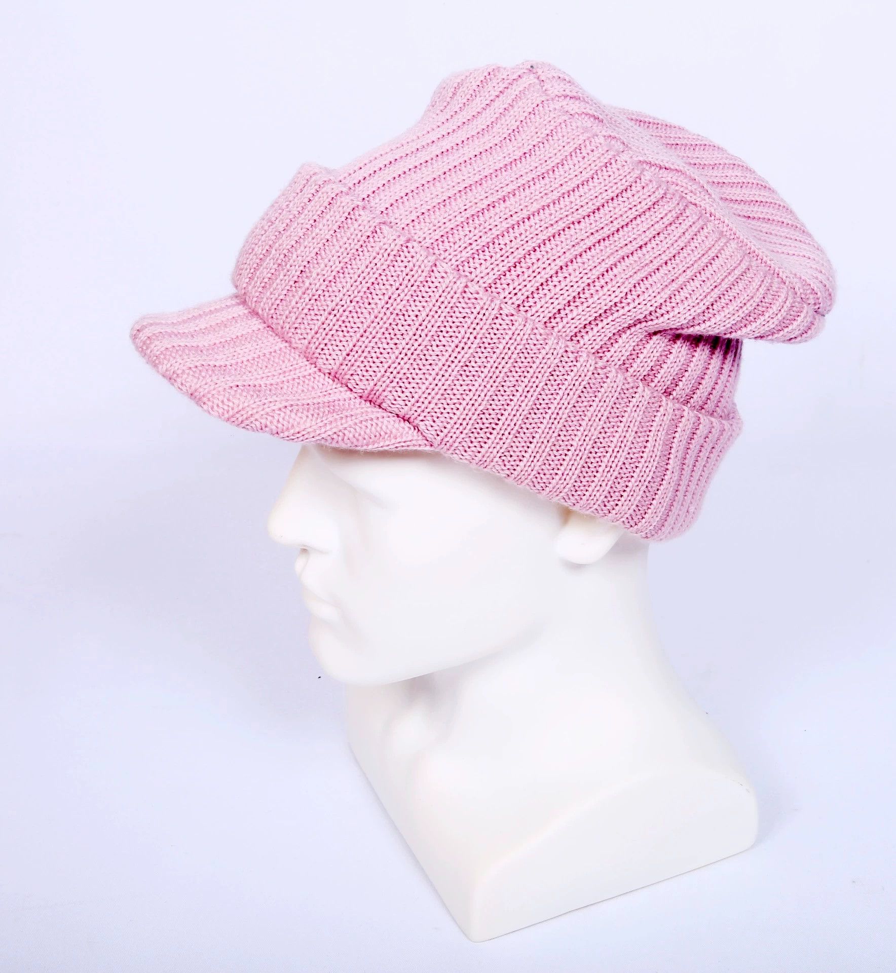 KIJIMA TAKAYUKI UC x Kijima Takayuki beanie visor 100% wool dirty pink Size ONE SIZE - 1 Thumbnail
