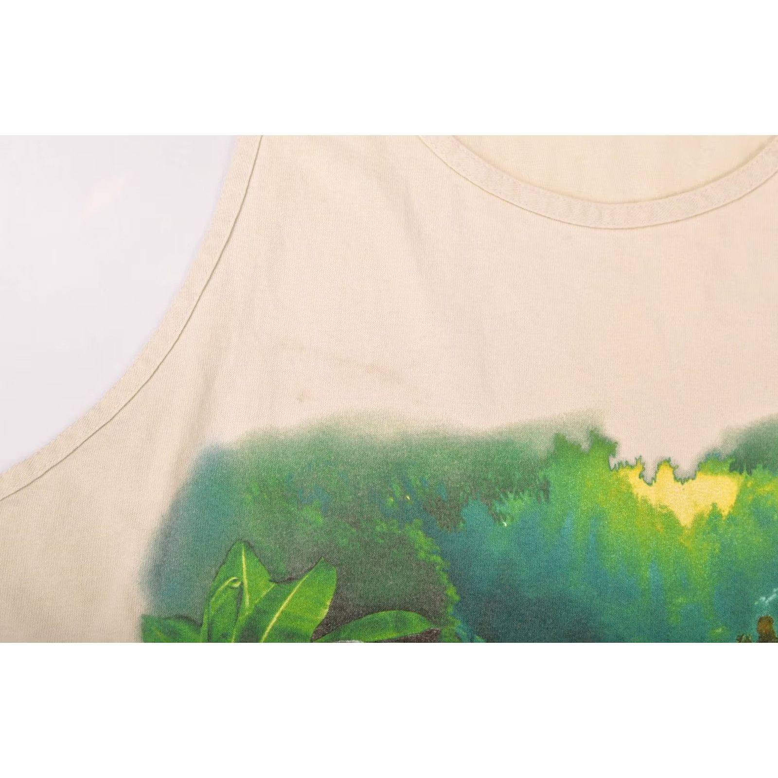 Disney Walt Disney World Animal Kingdom Vintage Tank T-Shirt Tee OS XL Beige 90s Cartoon Mens Shirt Tank Top Size US XL / EU 56 / 4 - 4 Thumbnail