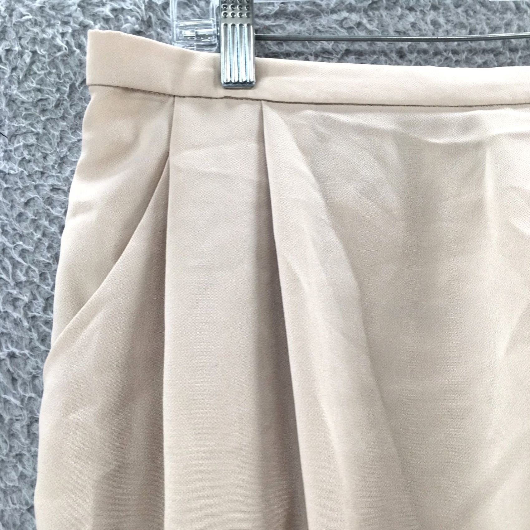Calvin Klein Calvin Klein Dress Pants Womens Beige Pleated Front Zip Dress Pants Size 24" / US 00 / IT 34 - 4 Thumbnail