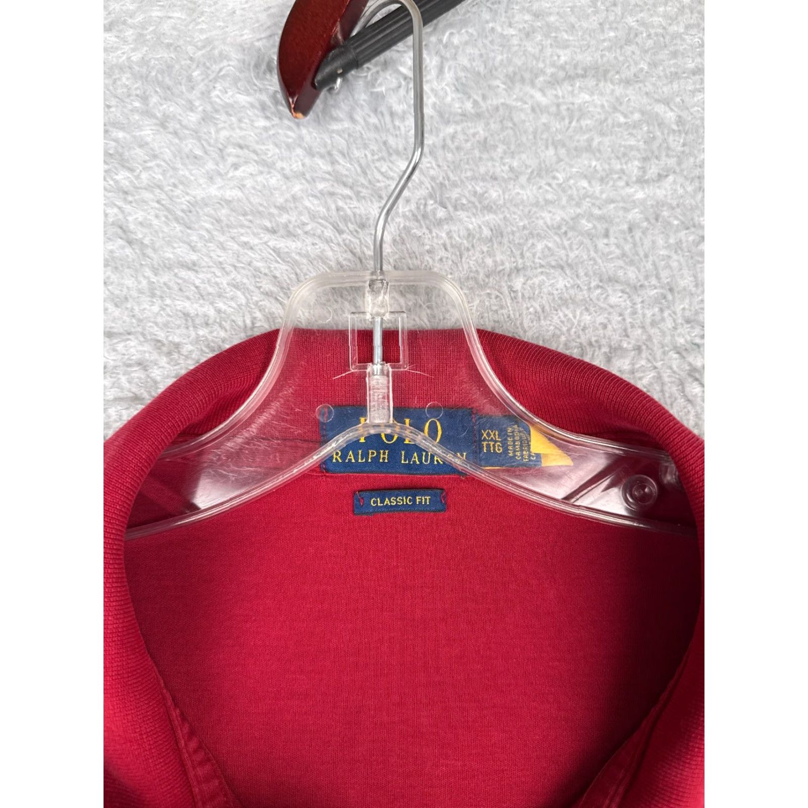 Ralph Lauren VINTAGE Polo Ralph Lauren Polo Shirt Men 2XL Red Short Sleeve Cotton Classic Fit Size US XXL / EU 58 / 5 - 7 Thumbnail