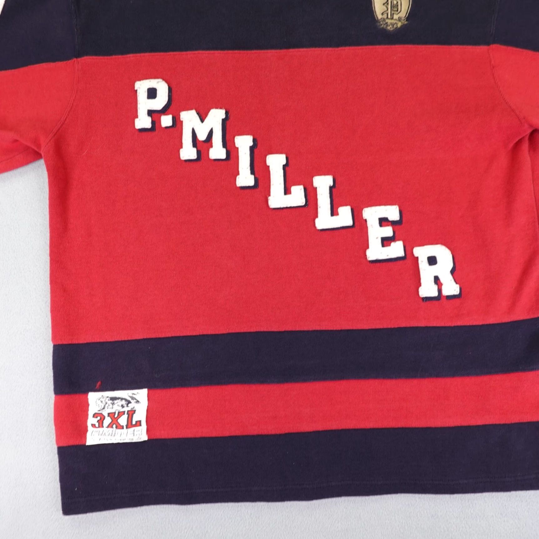 Vintage Vintage P Miller Sweater Mens XXL Red Blue Master P Short Sleeve Rap Hip Hop Y2K Size US XXL / EU 58 / 5 - 4 Thumbnail
