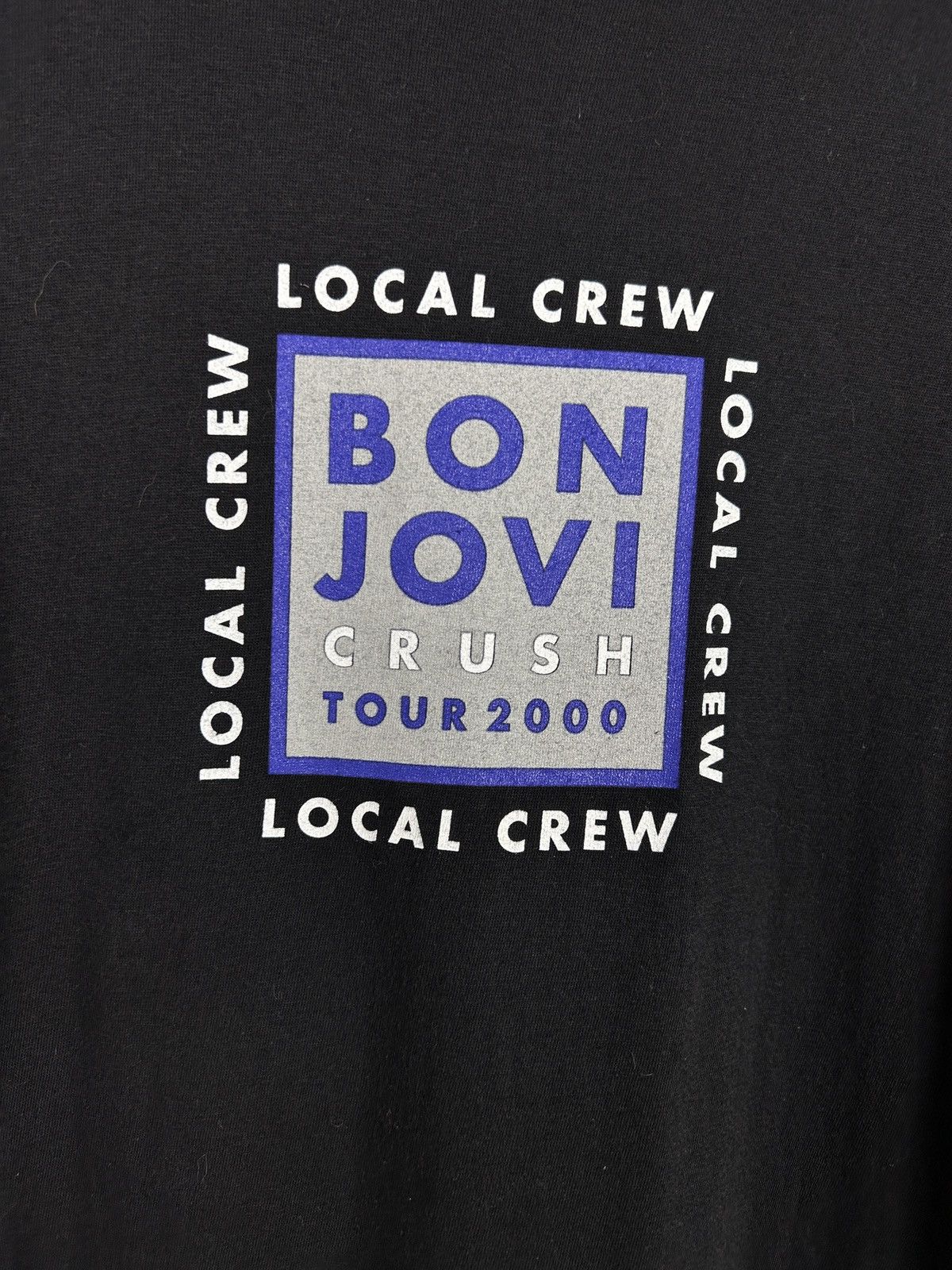 Band Tees 00s Vintage Bon Jovi Crush 2000 Tour Local Crew Rare T-Shirt Size US XL / EU 56 / 4 - 2 Thumbnail