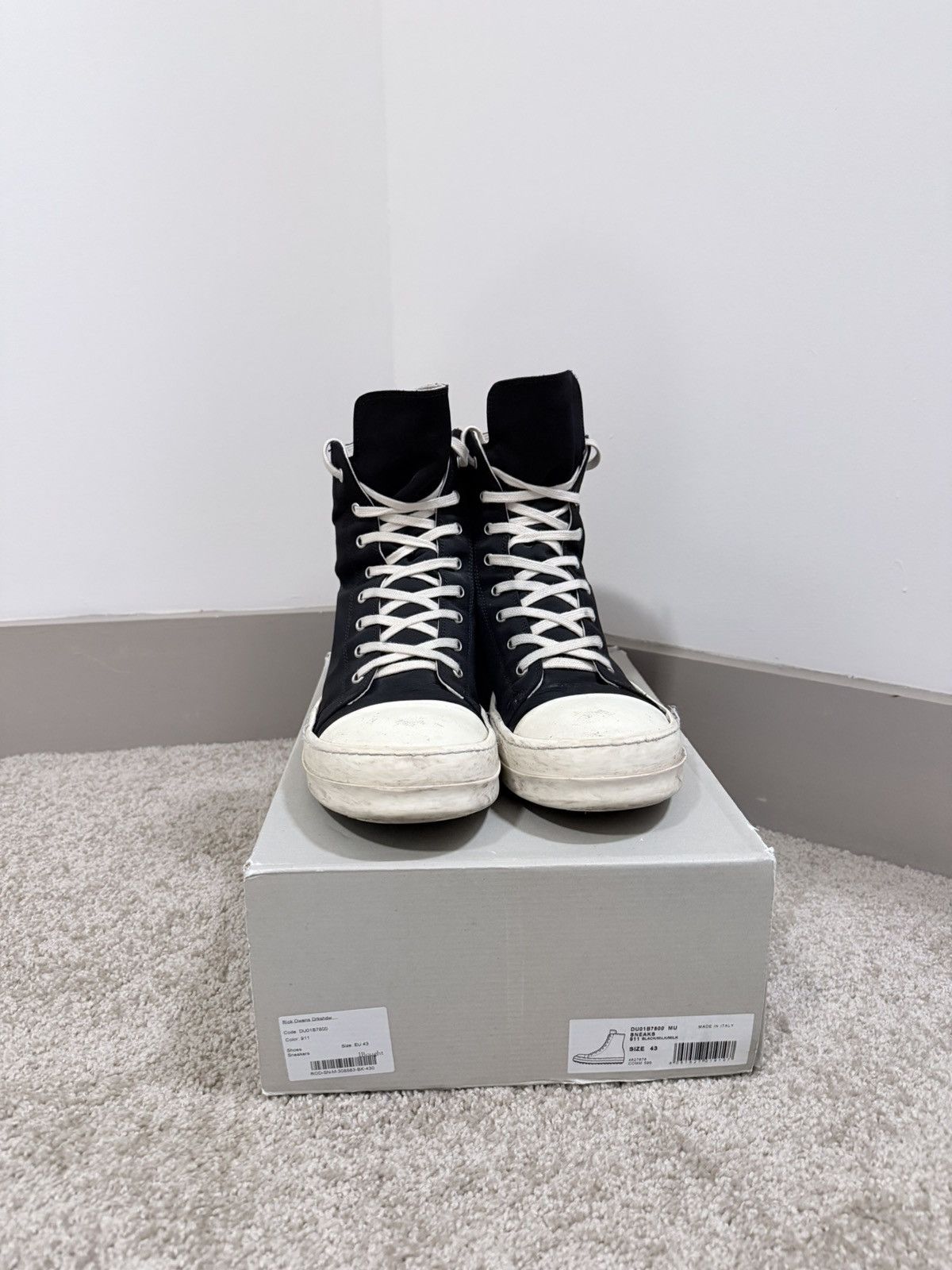 Rick Owens Drkshdw Rick Owens DRKSHDW Ramones Size US 10 / EU 43 - 2 Thumbnail