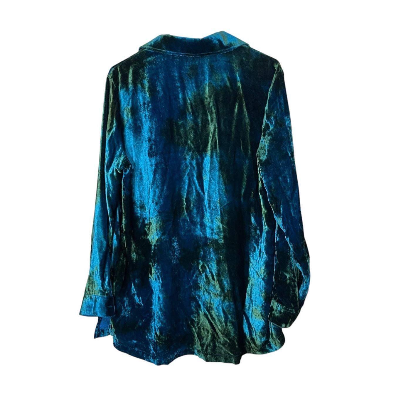 Other John Mark Tie Dye Green Blue Velvet Collared Tunic Size M Size M / US 6-8 / IT 42-44 - 8 Thumbnail