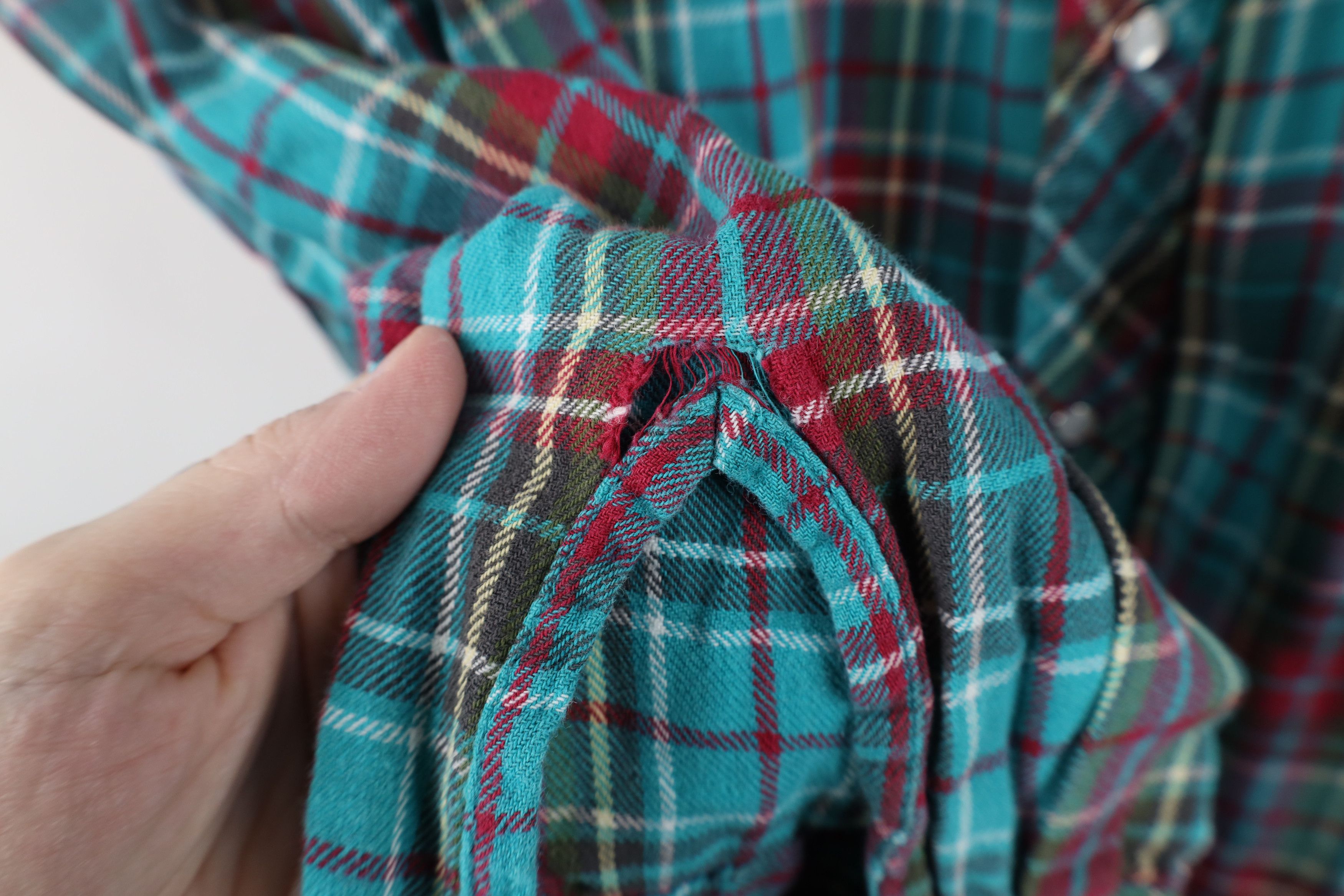 Wrangler Vintage 90s Wrangler Rainbow Plaid Flannel Snap Button Shirt Size US XL / EU 56 / 4 - 6 Thumbnail
