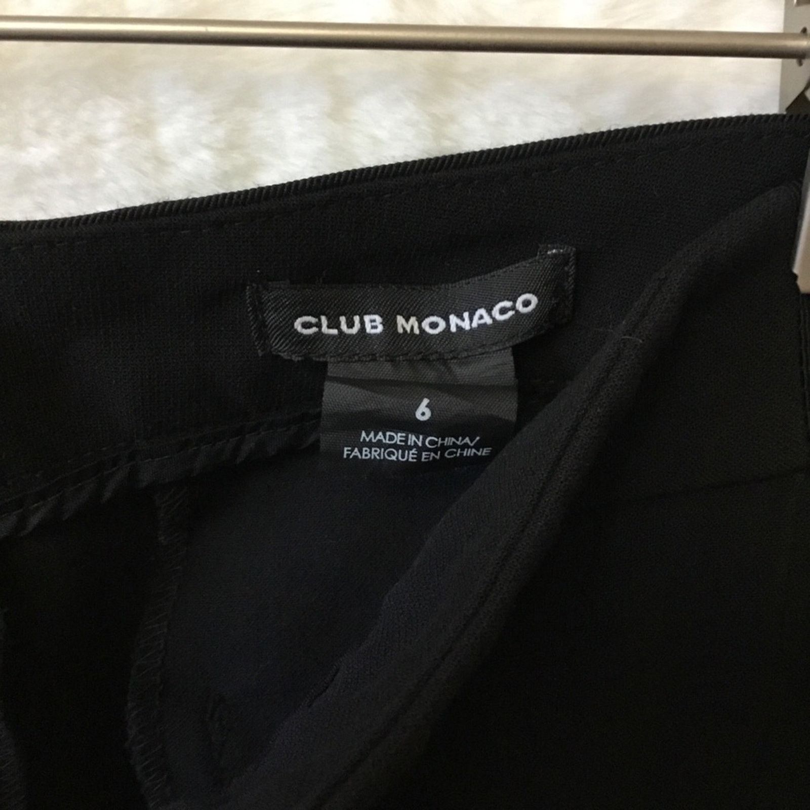 Club Monaco Club Monaco Black Tailored Dress Pants Size 28" / US 6 / IT 42 - 4 Thumbnail