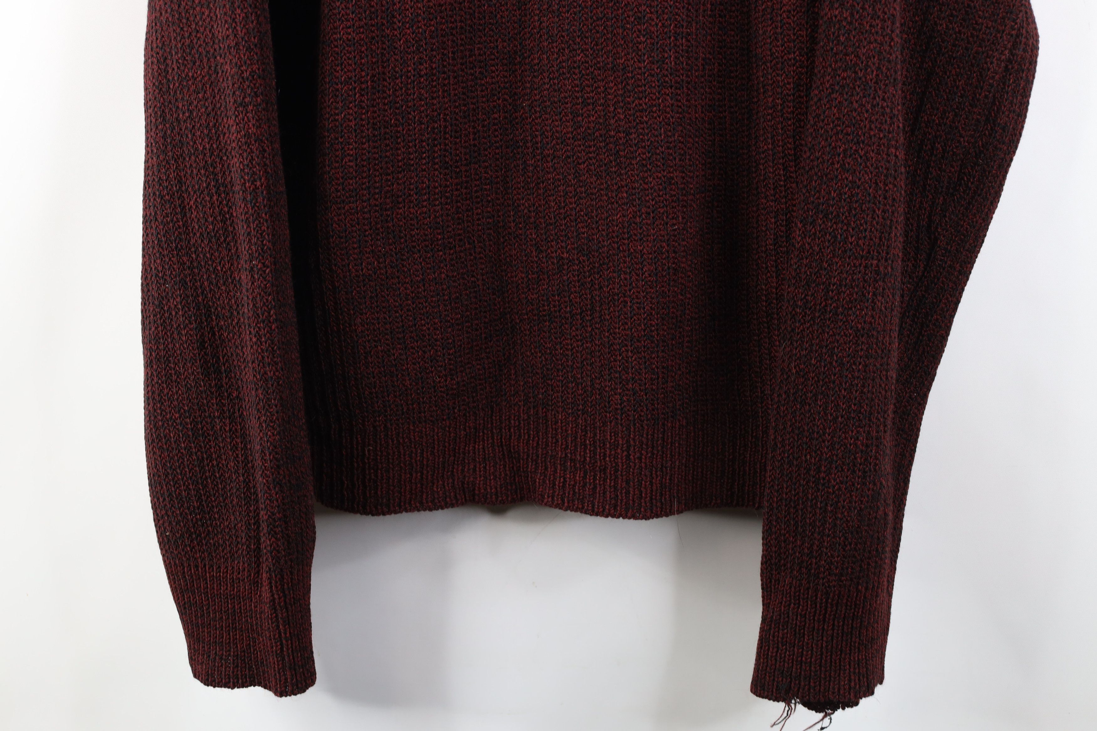 Vintage Vintage 90s Streetwear Ribbed Knit Crewneck Sweater Red USA Size US XL / EU 56 / 4 - 3 Thumbnail
