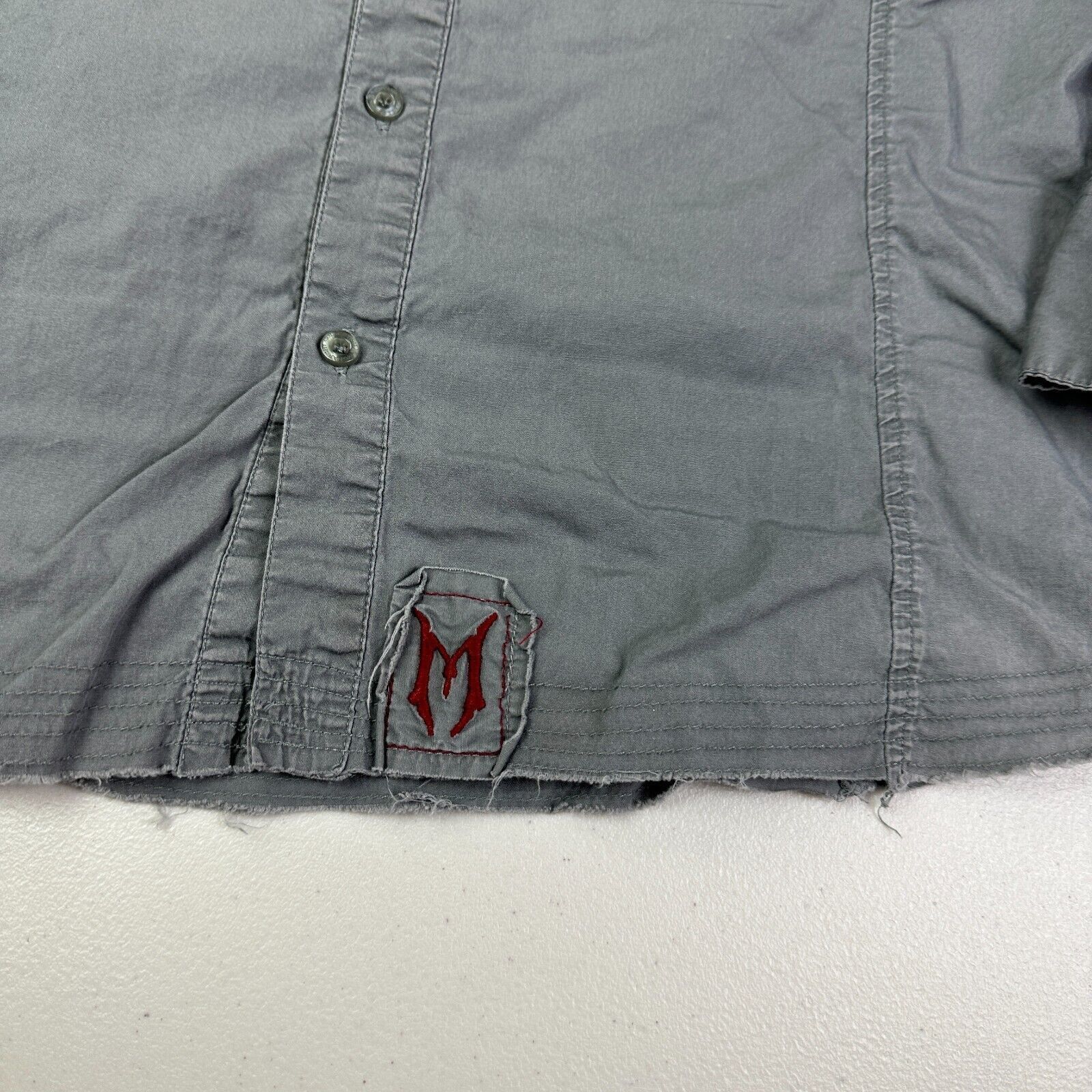 Monarchy Monarchy Embroidered Biker Moto Button Up Shirt Long Sleeve Size US XL / EU 56 / 4 - 4 Thumbnail