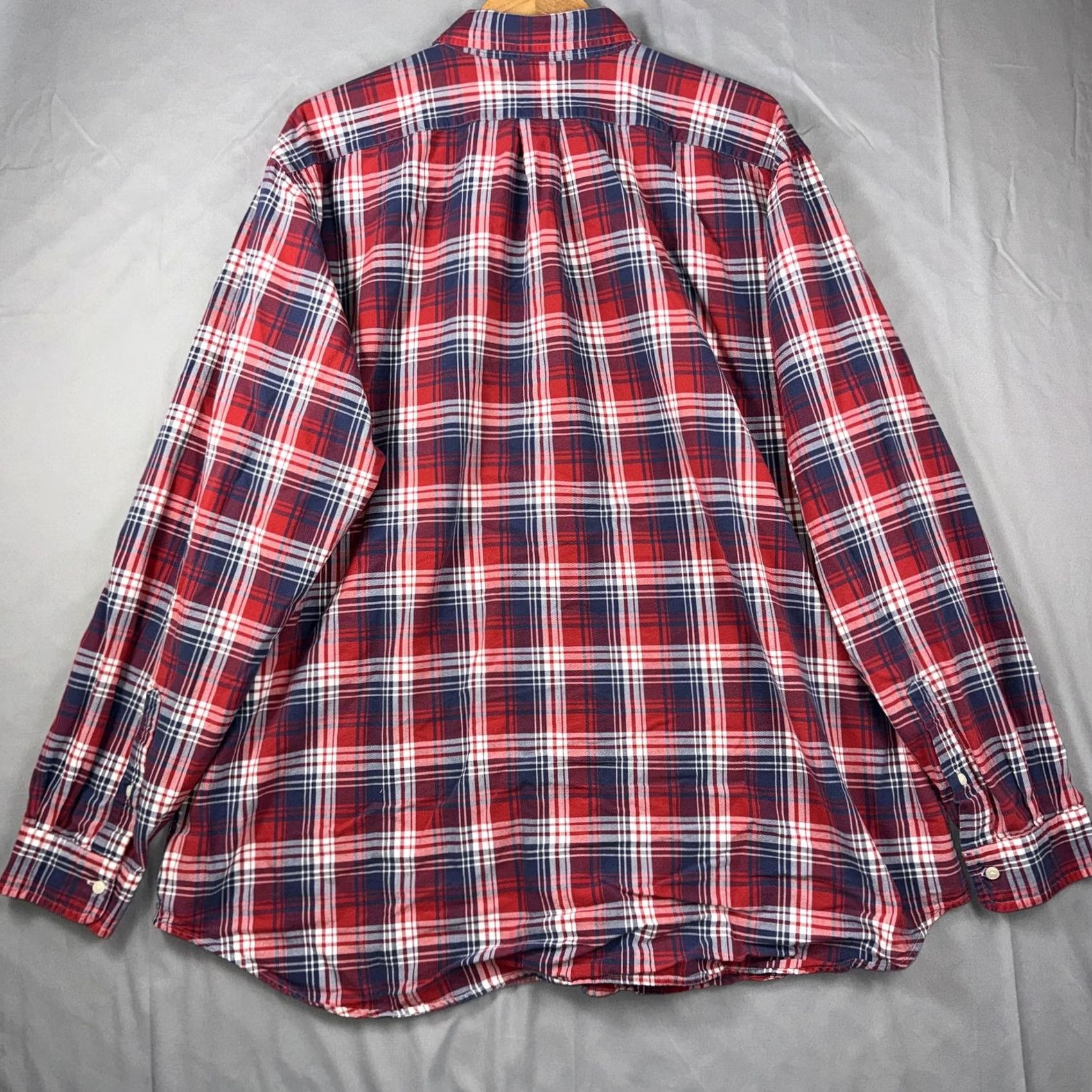 Polo Ralph Lauren Polo Ralph Lauren Shirt Men 2XLT Plaid Button-Down Long Sleeve Red Navy White Casual Size US XXL / EU 58 / 5 - 2 Thumbnail