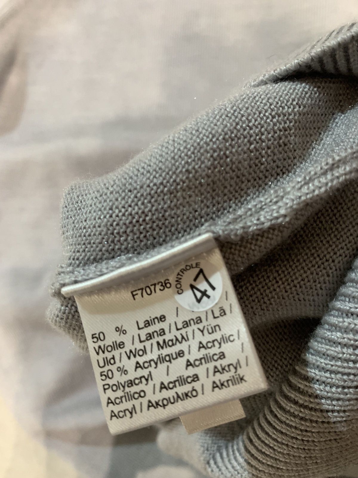 Lacoste × Vintage Plain Silver grey Y2K vintage Embroidered Lacoste Sweater Size US L / EU 52-54 / 3 - 3 Thumbnail