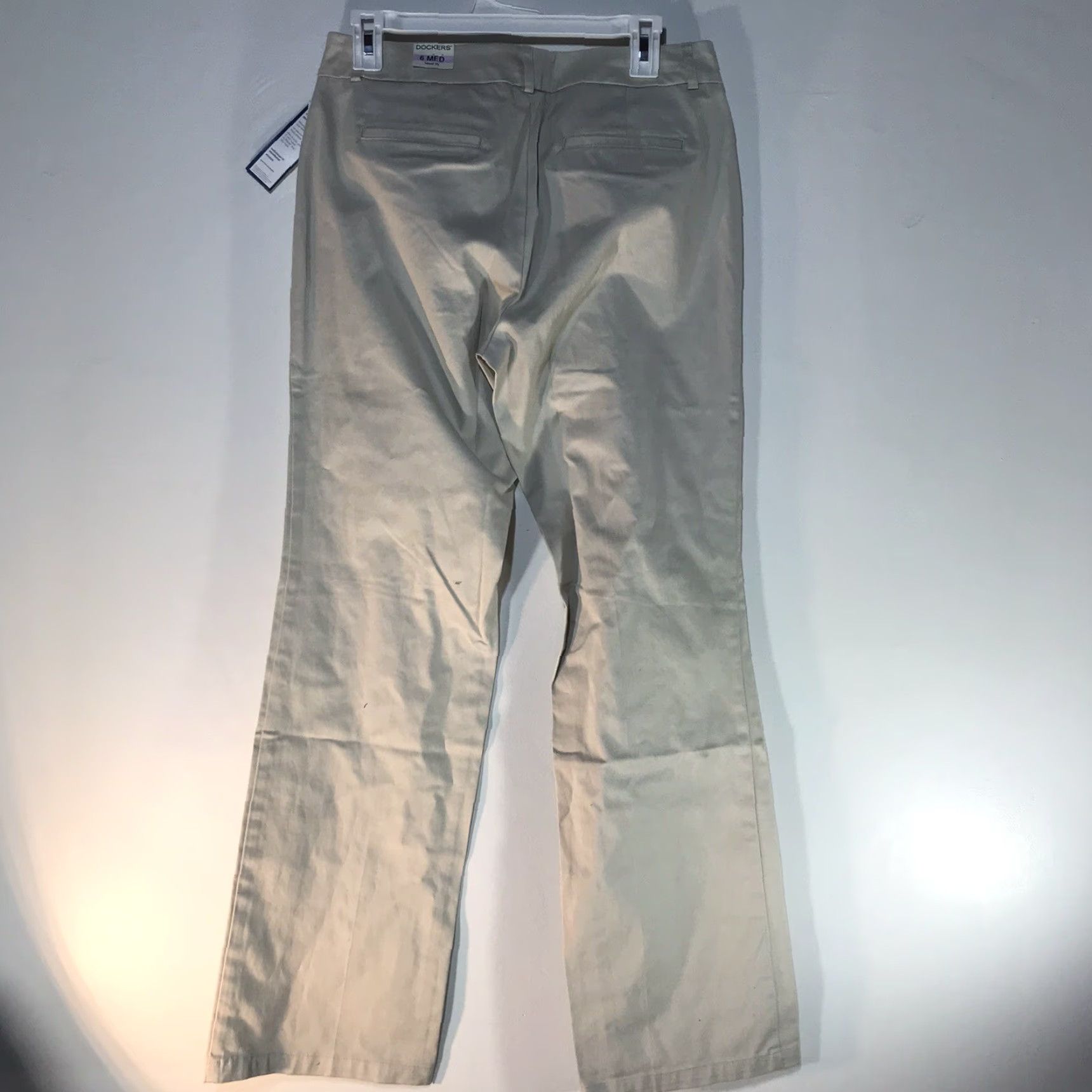 Dockers VINTAGE Dockers Women's Chino Pants Size 6 Medium Beige Stretch Casual Office Bootcut Size 28" / US 6 / IT 42 - 5 Thumbnail