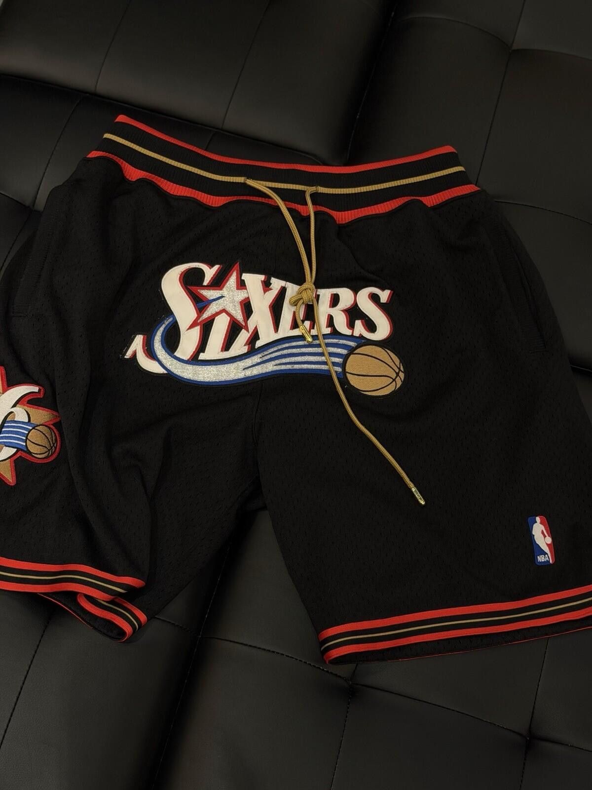 Mitchell & Ness Just Don X Mitchell Ness Philadelphia 76ers Shorts Medium Size ONE SIZE - 4 Thumbnail