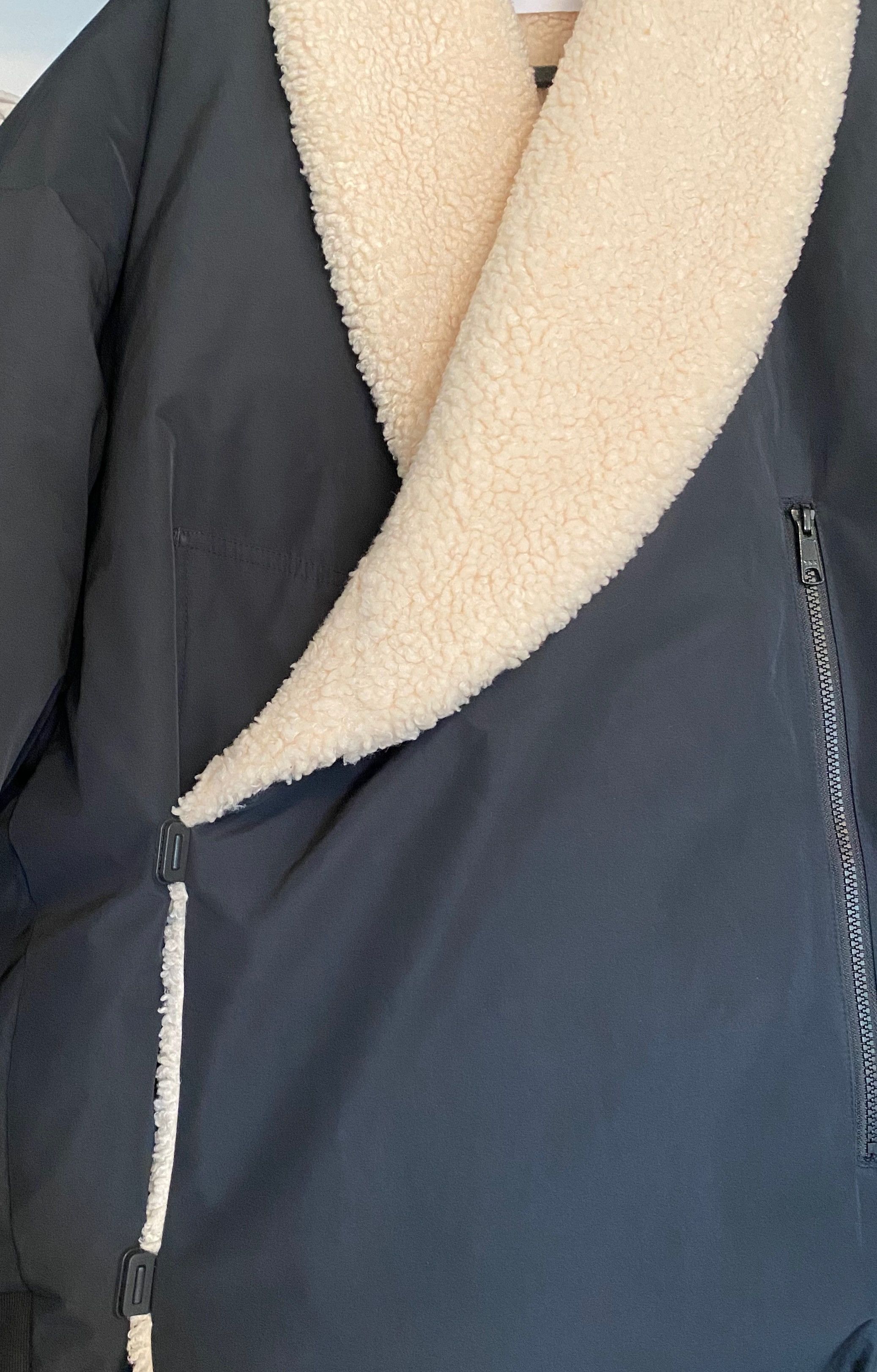 A. A. Spectrum SSENSE Exclusive Black Down Mongolian Fleece Jacket Size US L / EU 52-54 / 3 - 4 Thumbnail